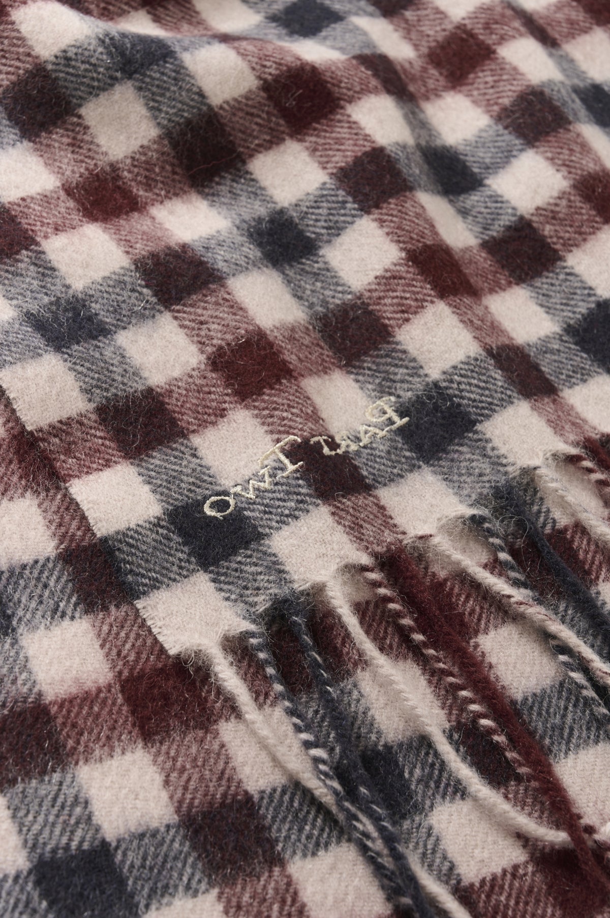 Part Two Kitha Tawny Port Check Scarf