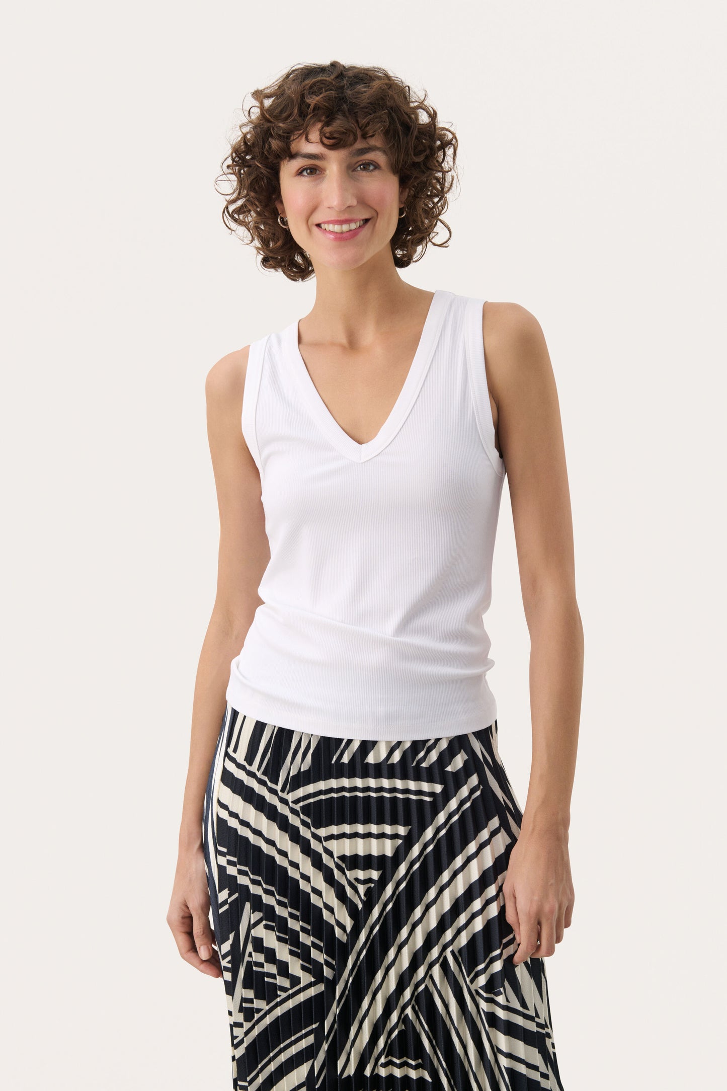 Part Two Nikkia Bright White Vest Top