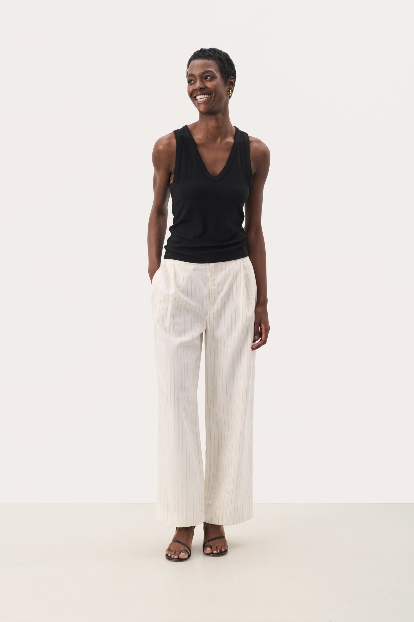 Part Two Nikkia Black Vest Top