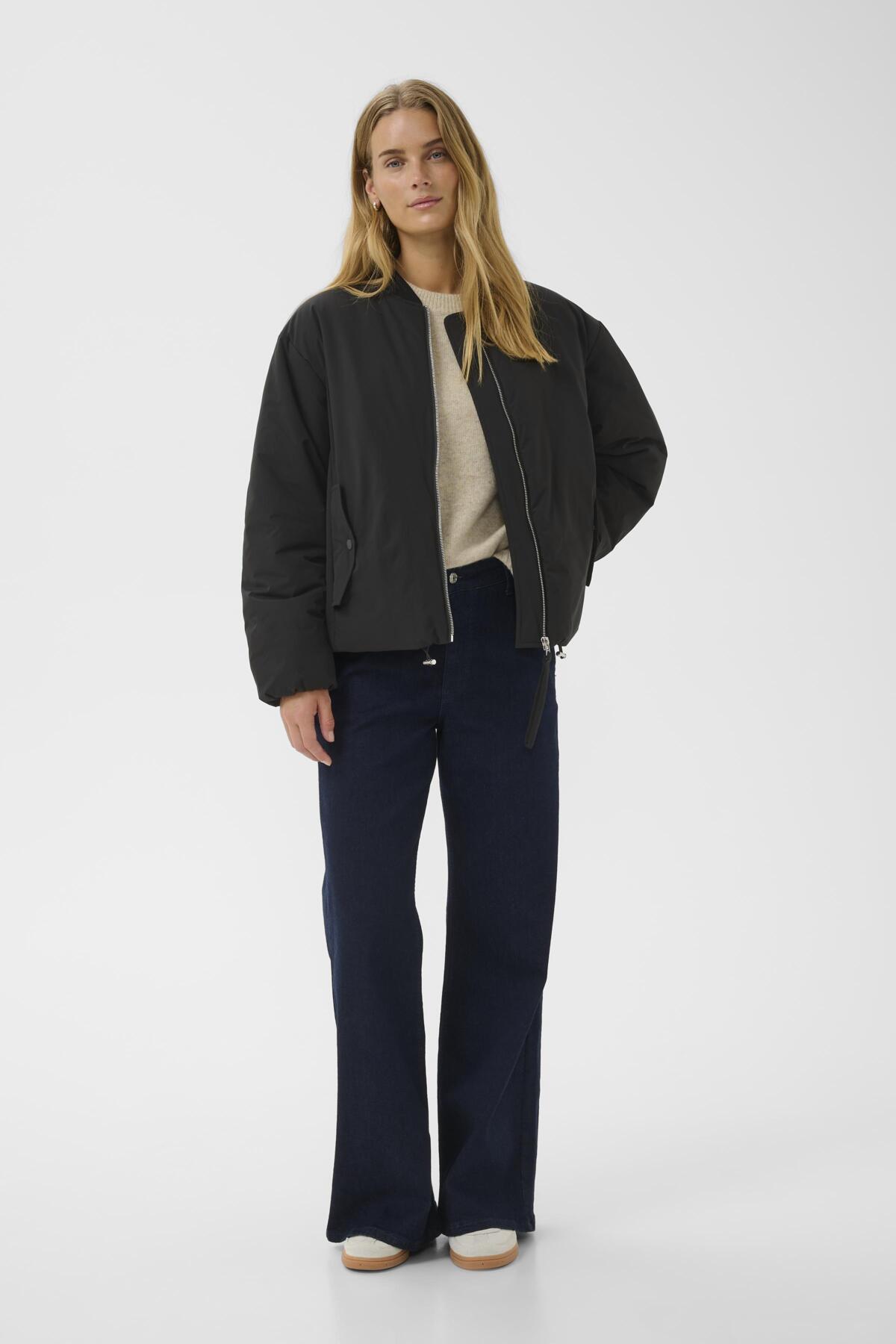 Part Two Sari Black Zip Up Jacket
