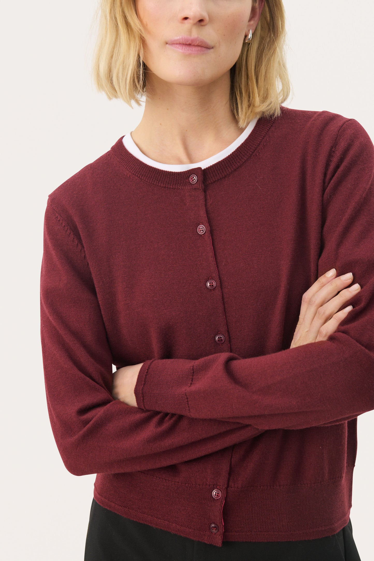 Part Two Noelani Tawny Port Cardigan