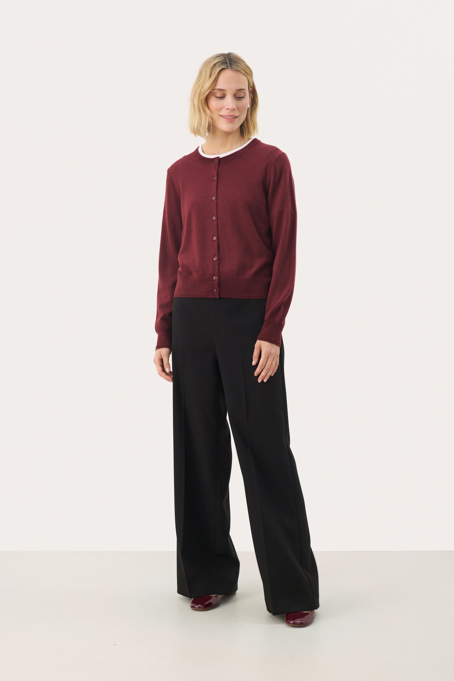 Part Two Noelani Tawny Port Cardigan