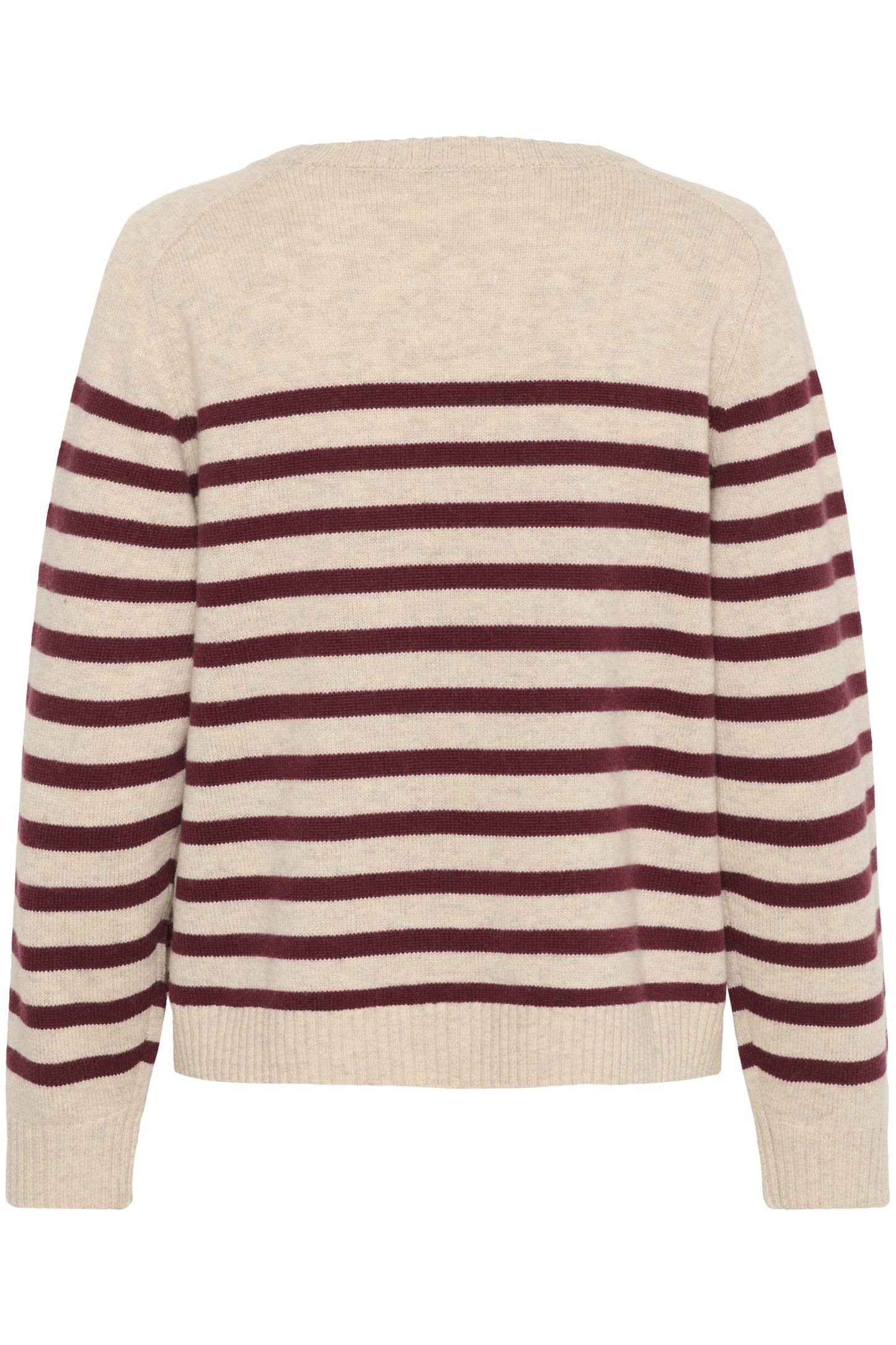 Part Two Niaka Tawny Port Stripe Jumper