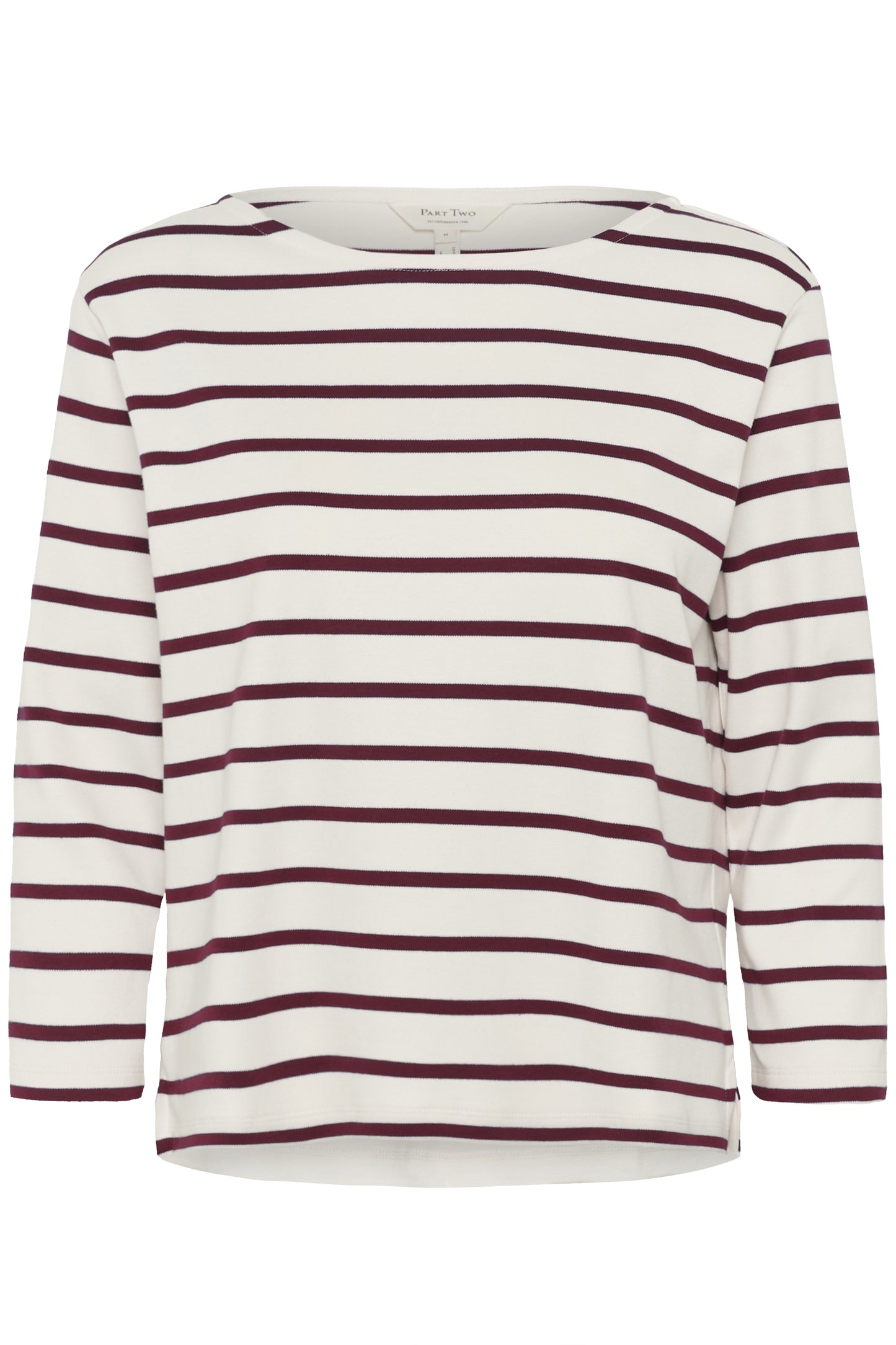 Part Two Nela Tawny Port Stripe LS T-Shirt