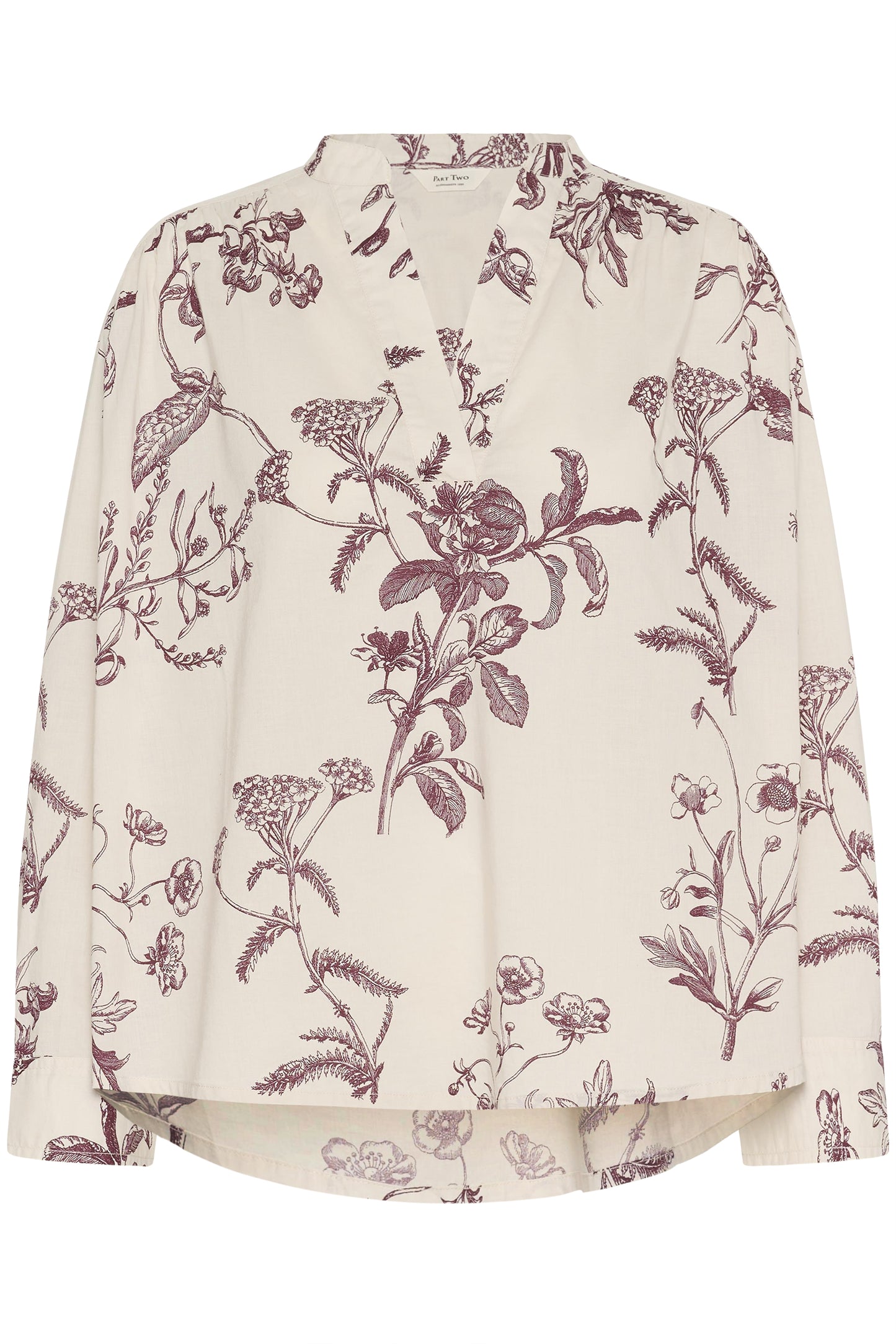 Part Two Natale Tawny Port Botanical Blouse
