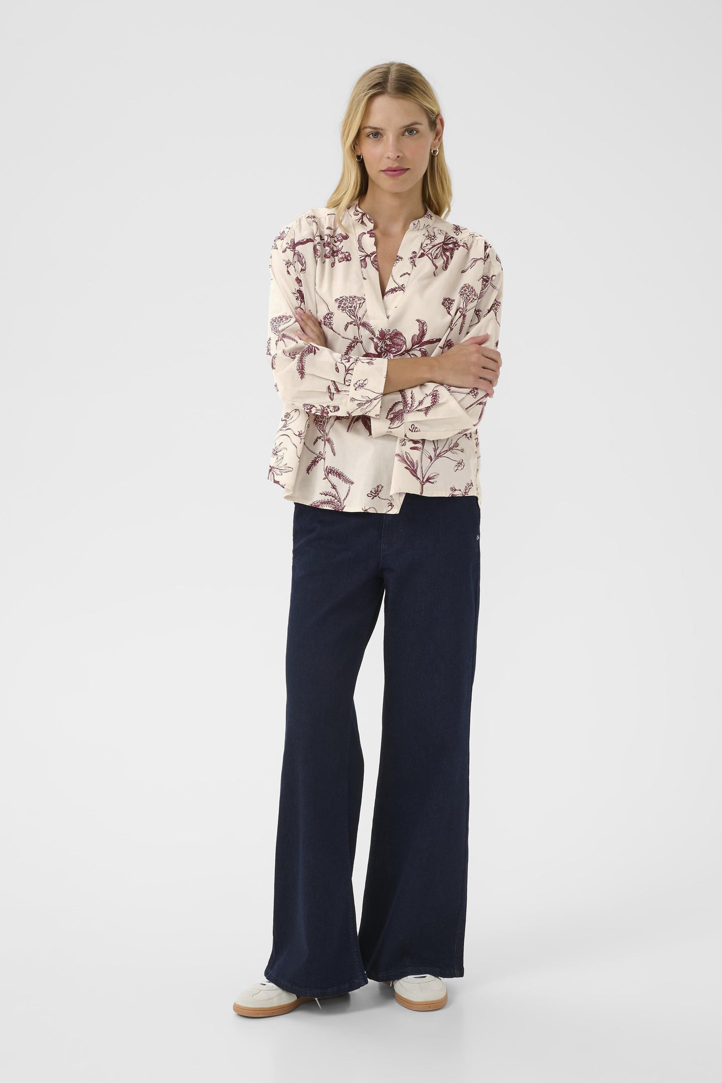 Part Two Natale Tawny Port Botanical Blouse