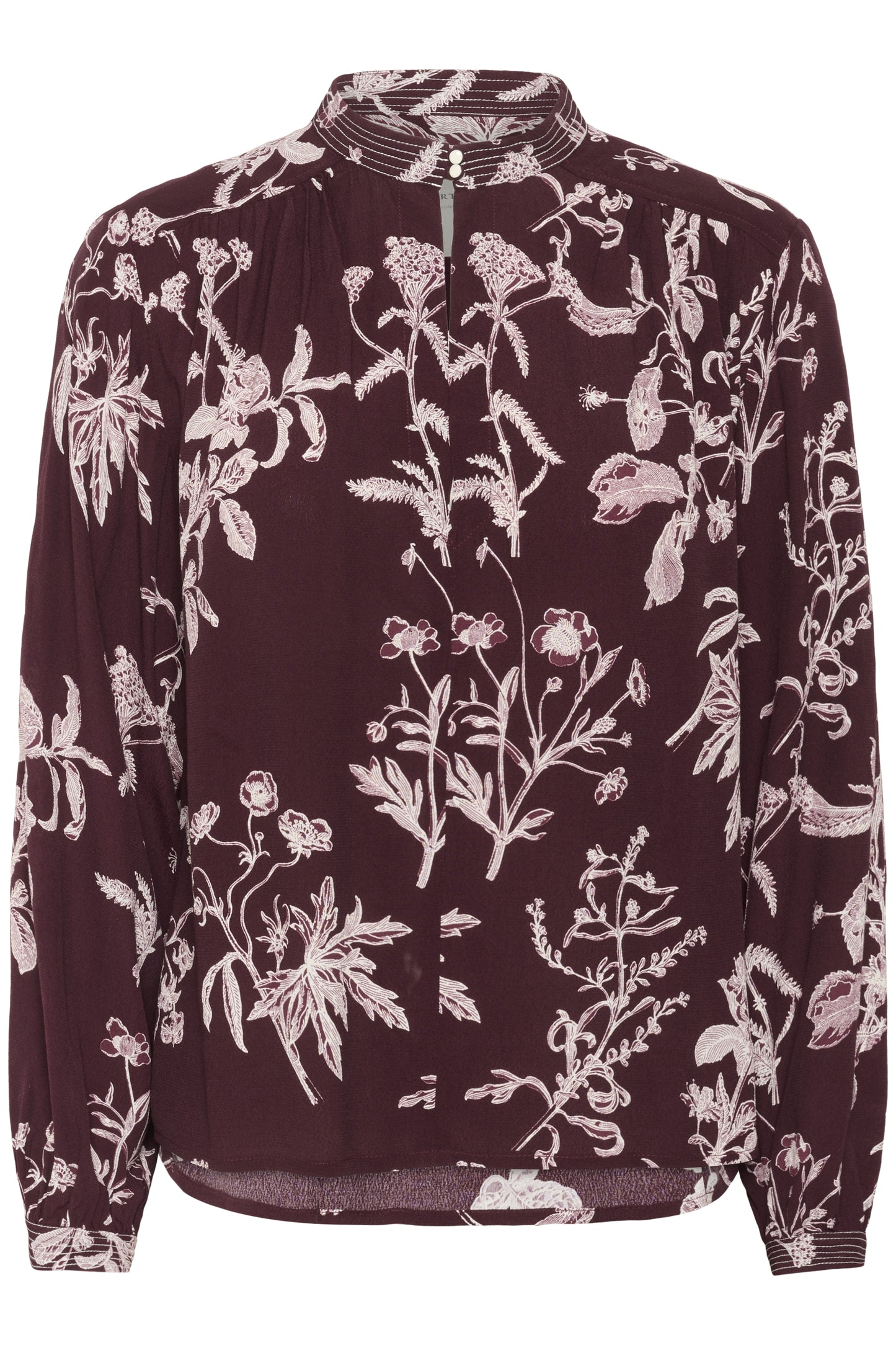 Part Two Shiroma Tawny Port Botanical Blouse