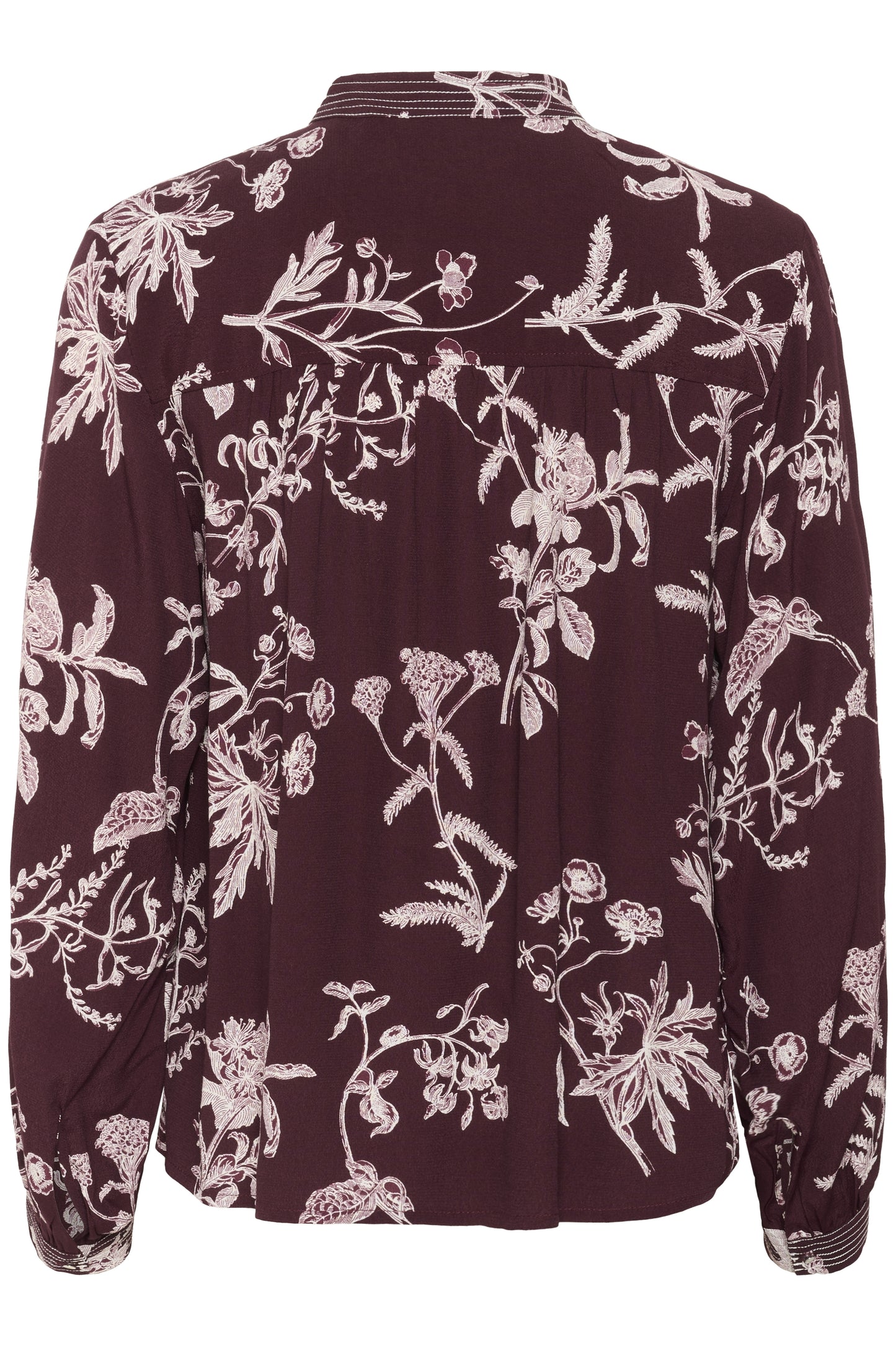Part Two Shiroma Tawny Port Botanical Blouse