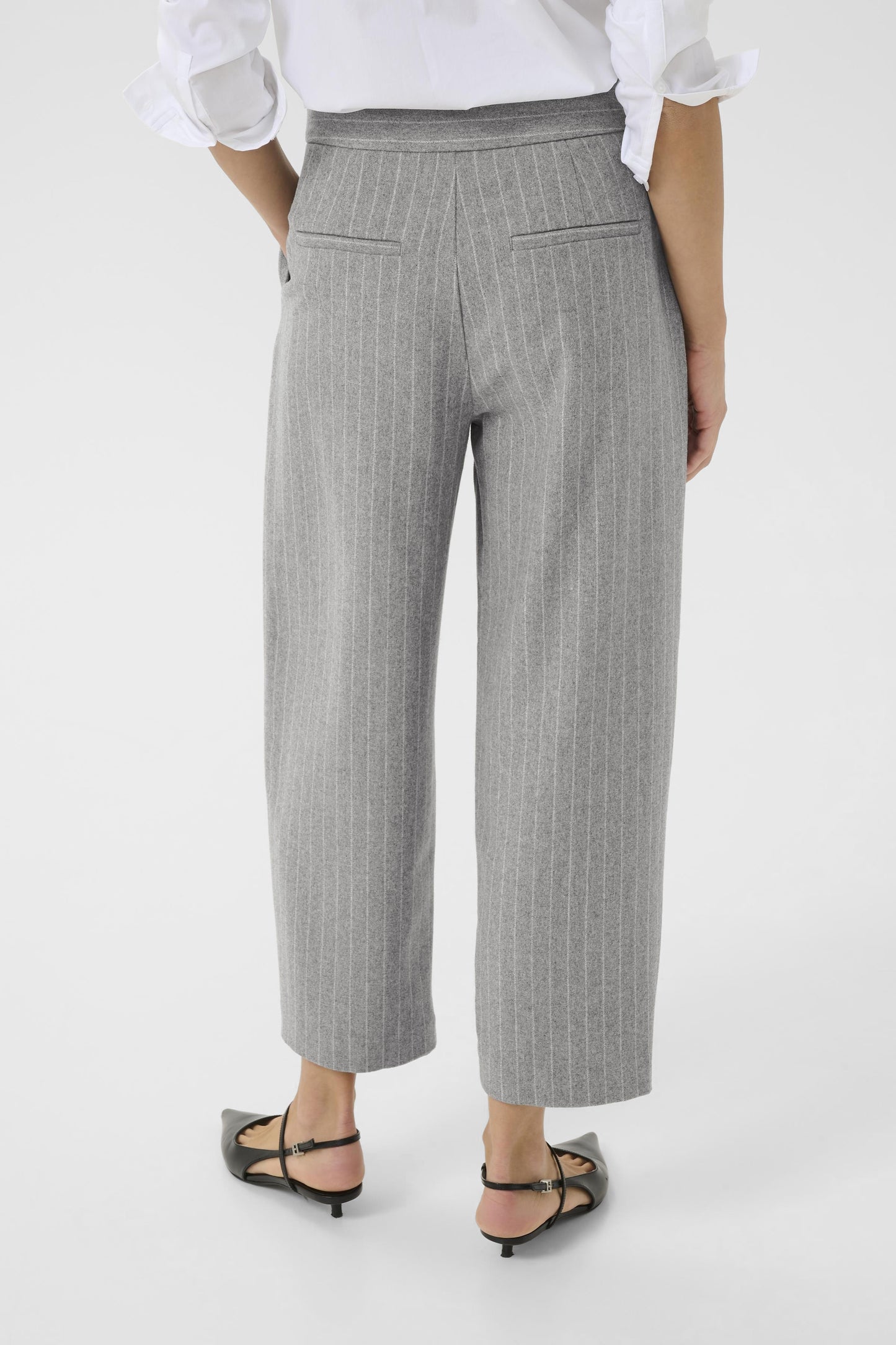 Part Two Solbritt Medium Grey Pinstripe Trouser