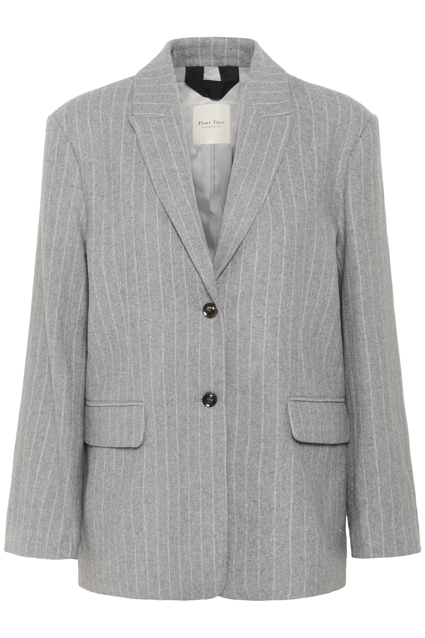 Part Two Somaya Medium Grey Pinstripe Blazer