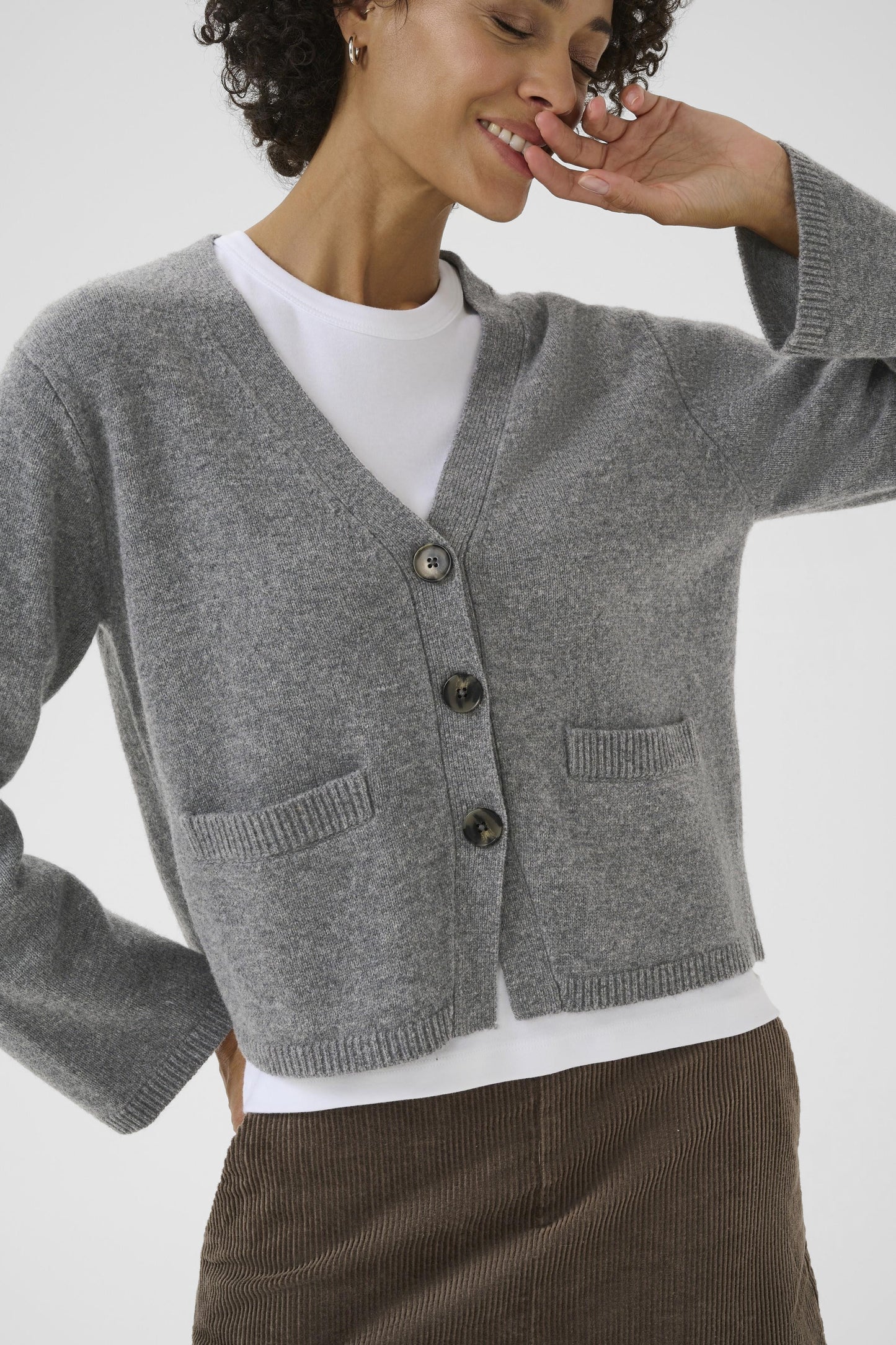 Part Two Sveva Medium Grey Melange Cardigan