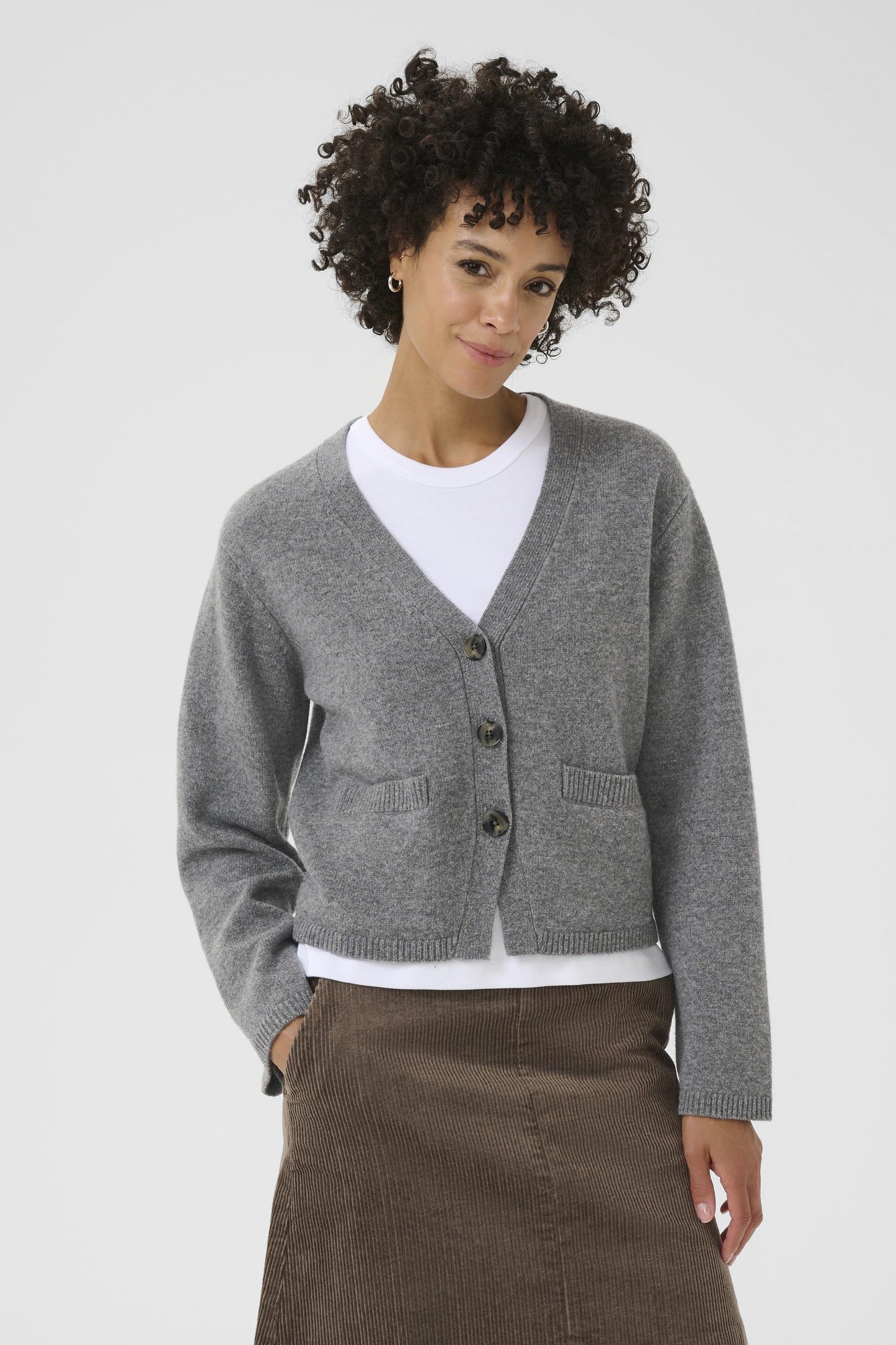 Part Two Sveva Medium Grey Melange Cardigan