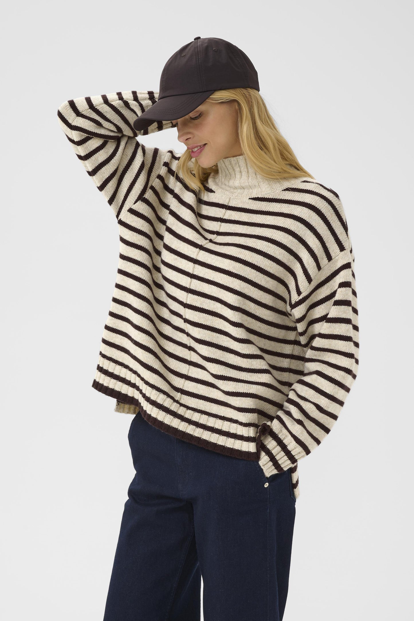 Part Two Lilye French Oak/Ganache Stripe Jumper