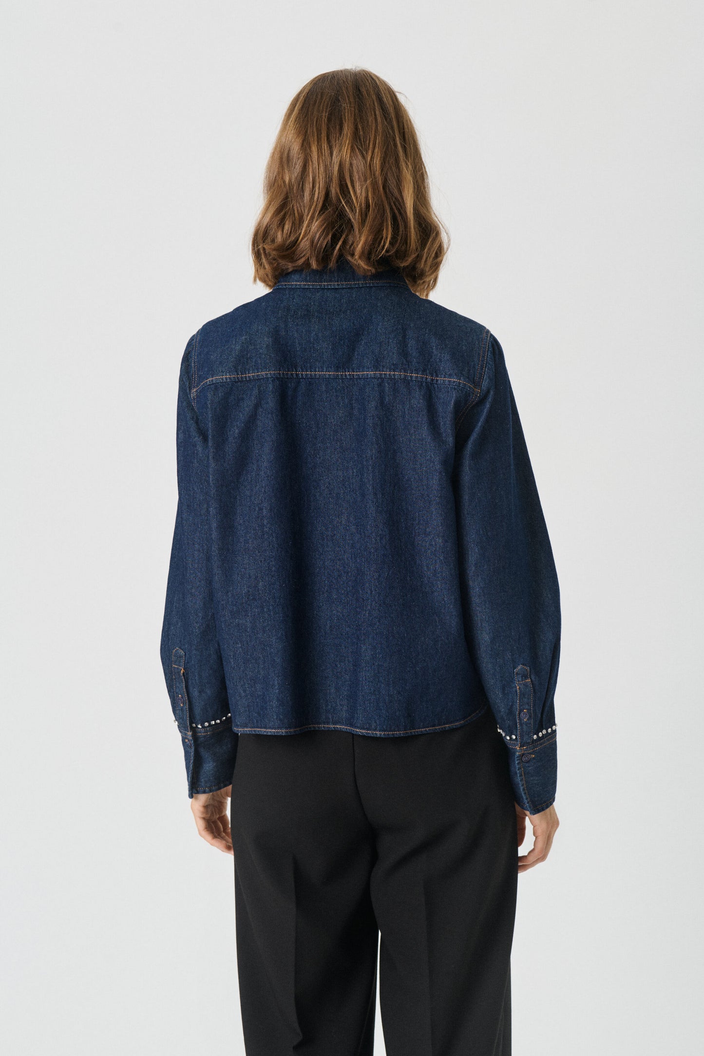 Part Two Ulrikke Rinse Blue Denim Shirt