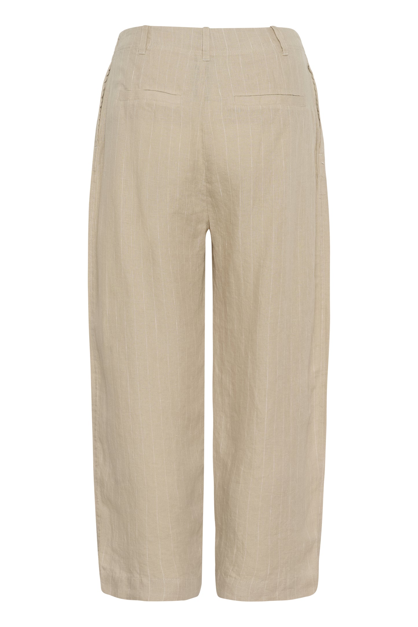 Part Two Nettas Neutral Pinstripe Linen Trousers