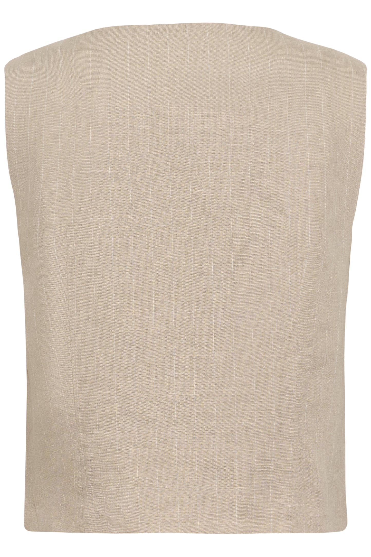 Part Two Azania Neutral Pinstripe Waistcoat