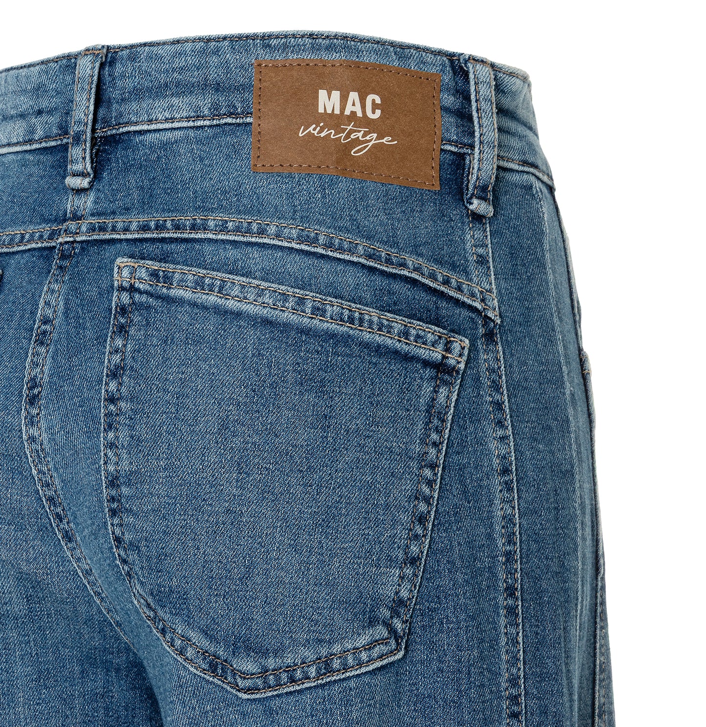 Mac Ohio Mid Blue Barrel Jeans