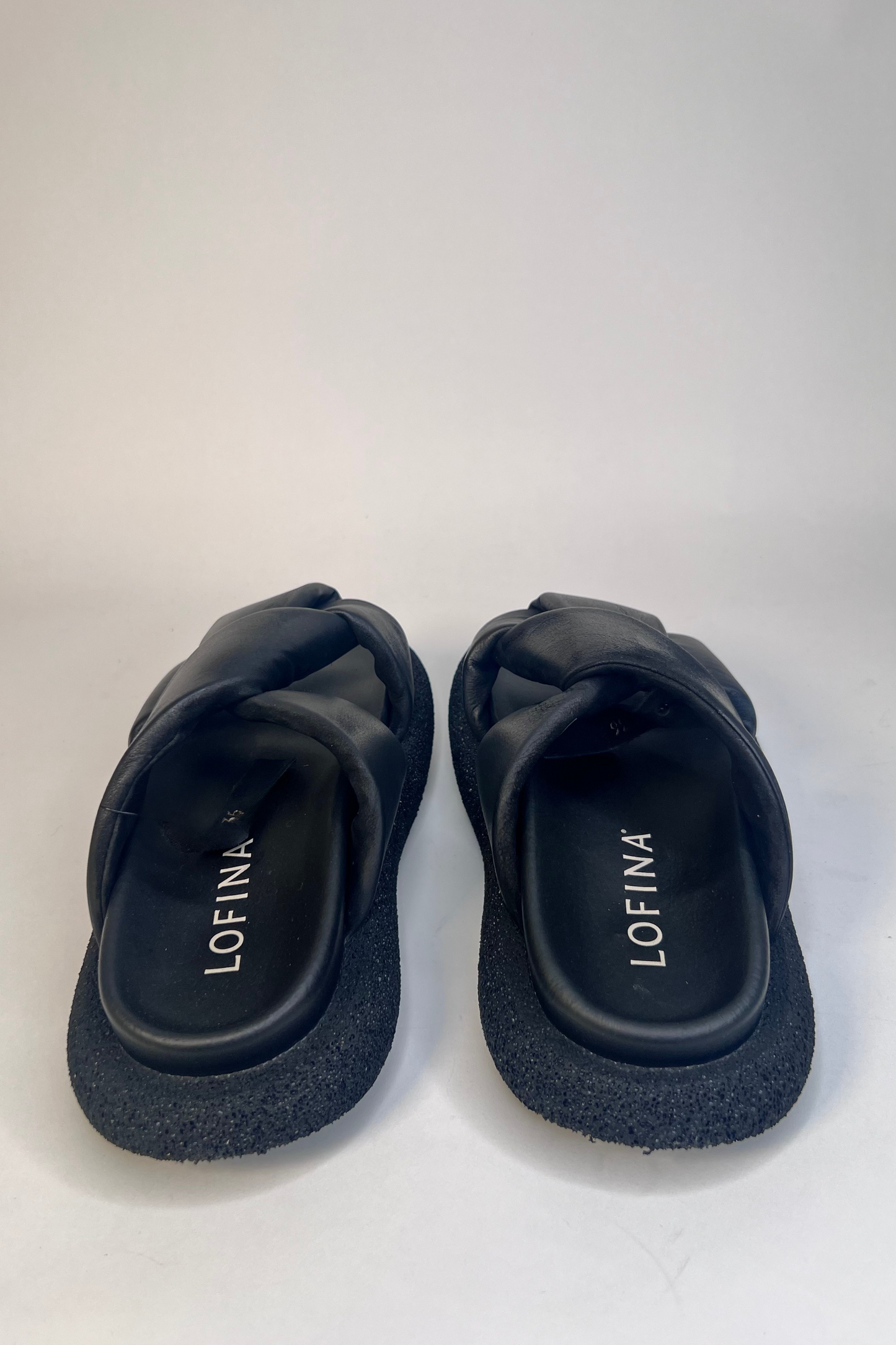 Lofina Gasoline Nero Twist Sandals