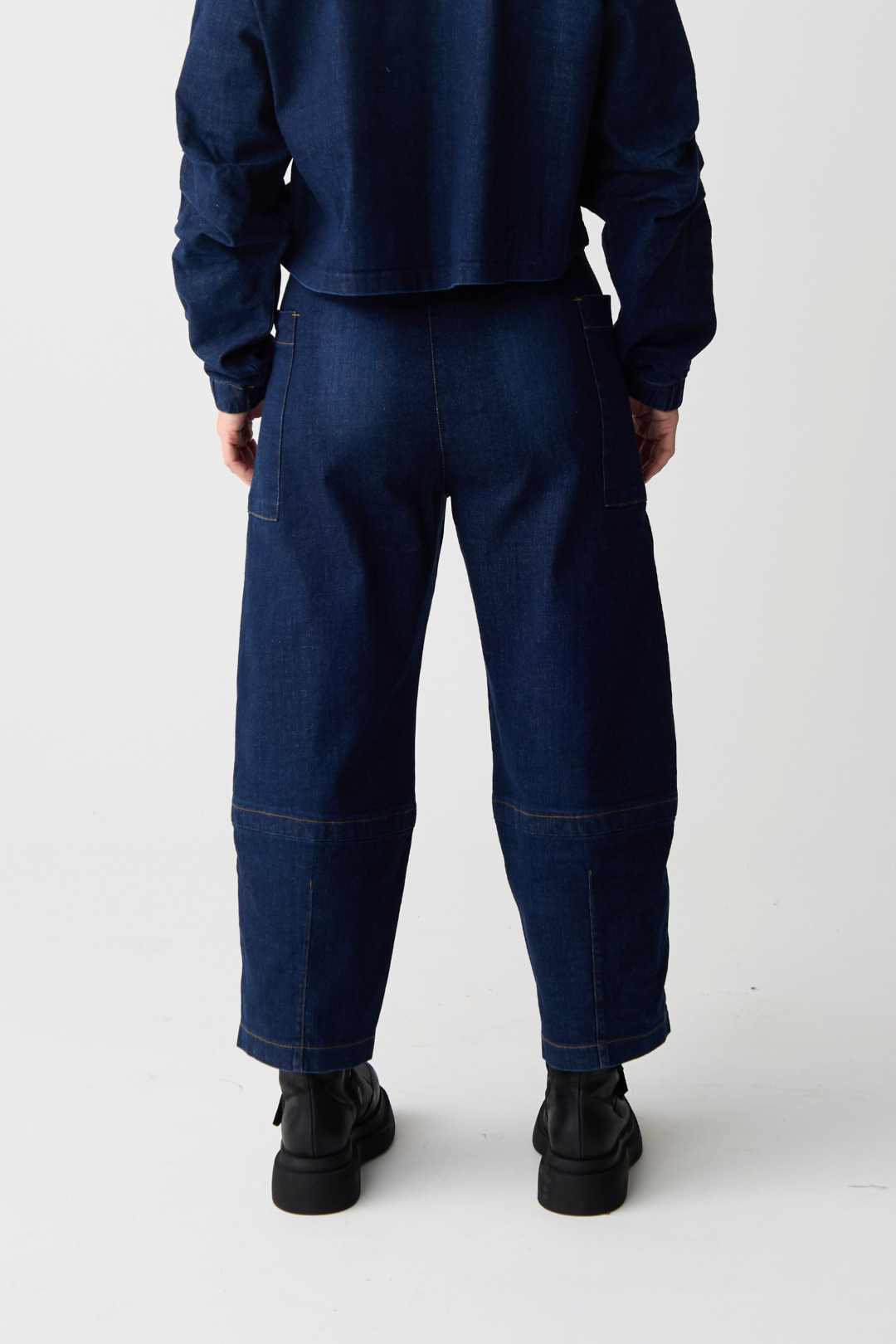 Lurdes Bergada Blue Double Button Barrel Jeans