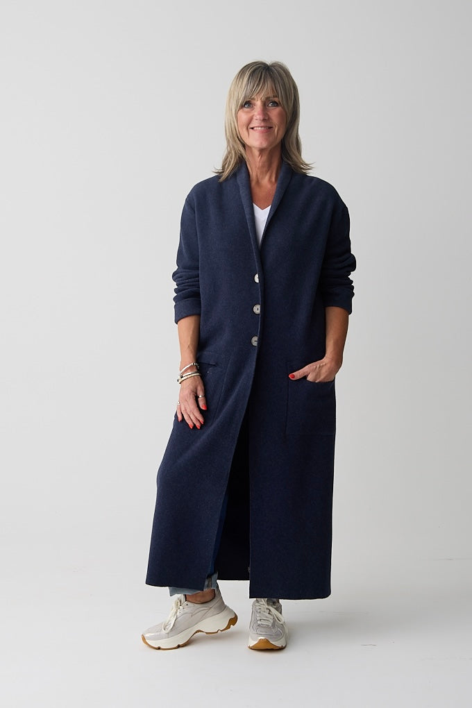 Henriette Steffensen Evening Blue Long Cardigan