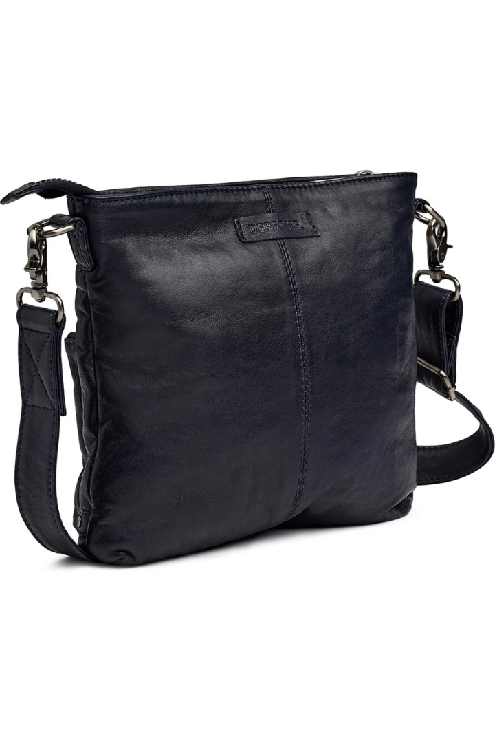 Depeche Navy Front Pockets Cross Over Bag