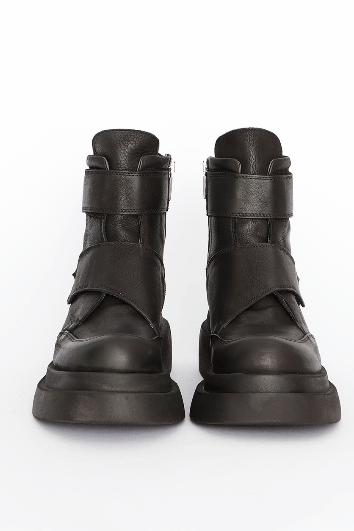 Lofina Black Double Velcro Boot w/Zip
