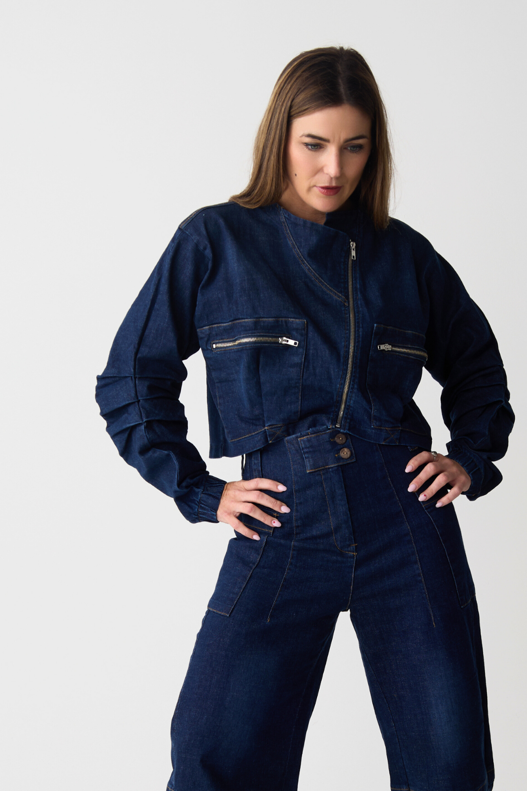 Lurdes Bergada Blue Asymmetric Jacket