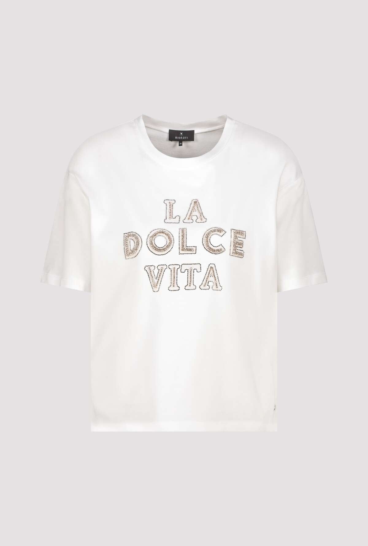 Monari Off-White La Dolce Vita Sparkle T-Shirt