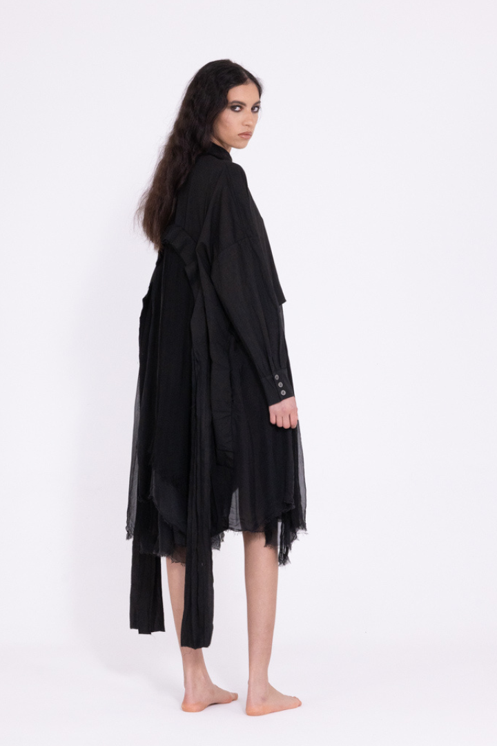 Sanctamuerte Black Oversized Shirt