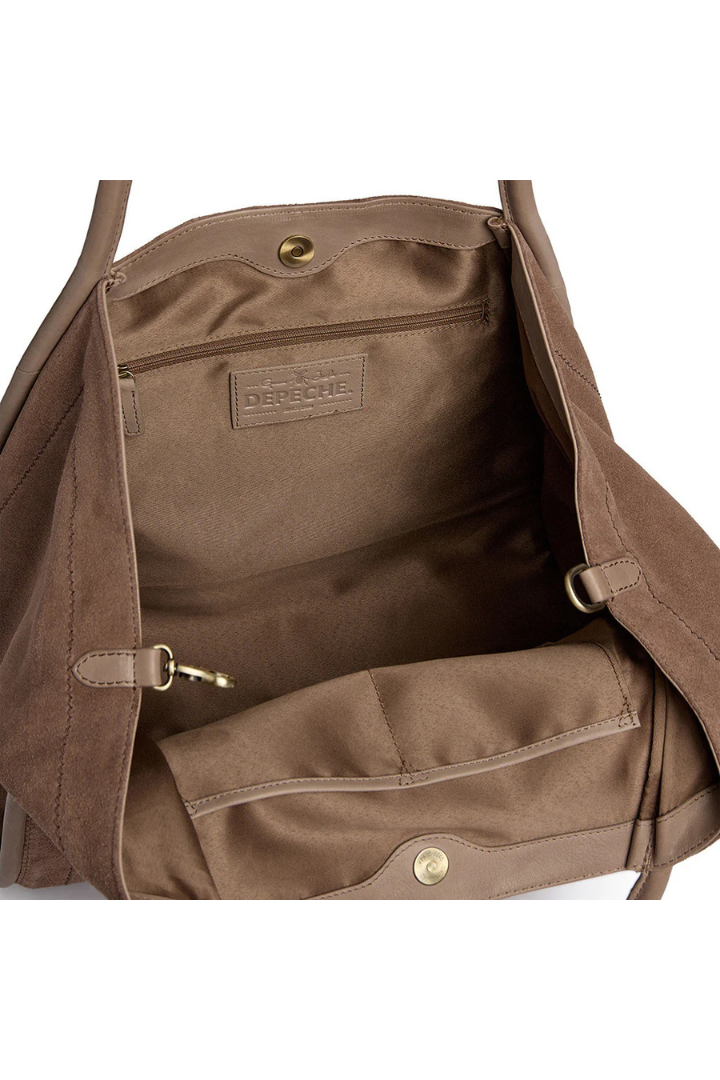 Depeche Taupe Madrid Shopper Bag