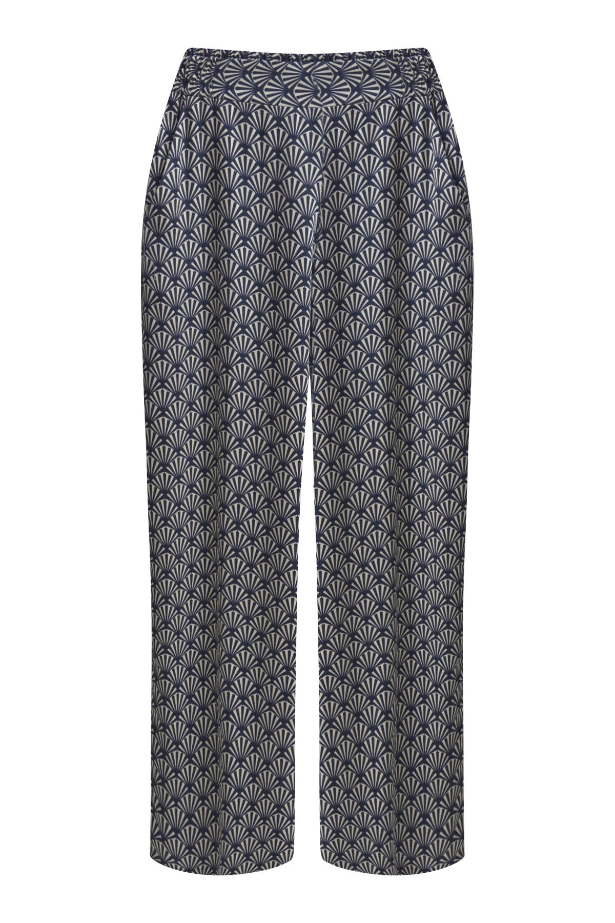 Milano Navy Print Trousers