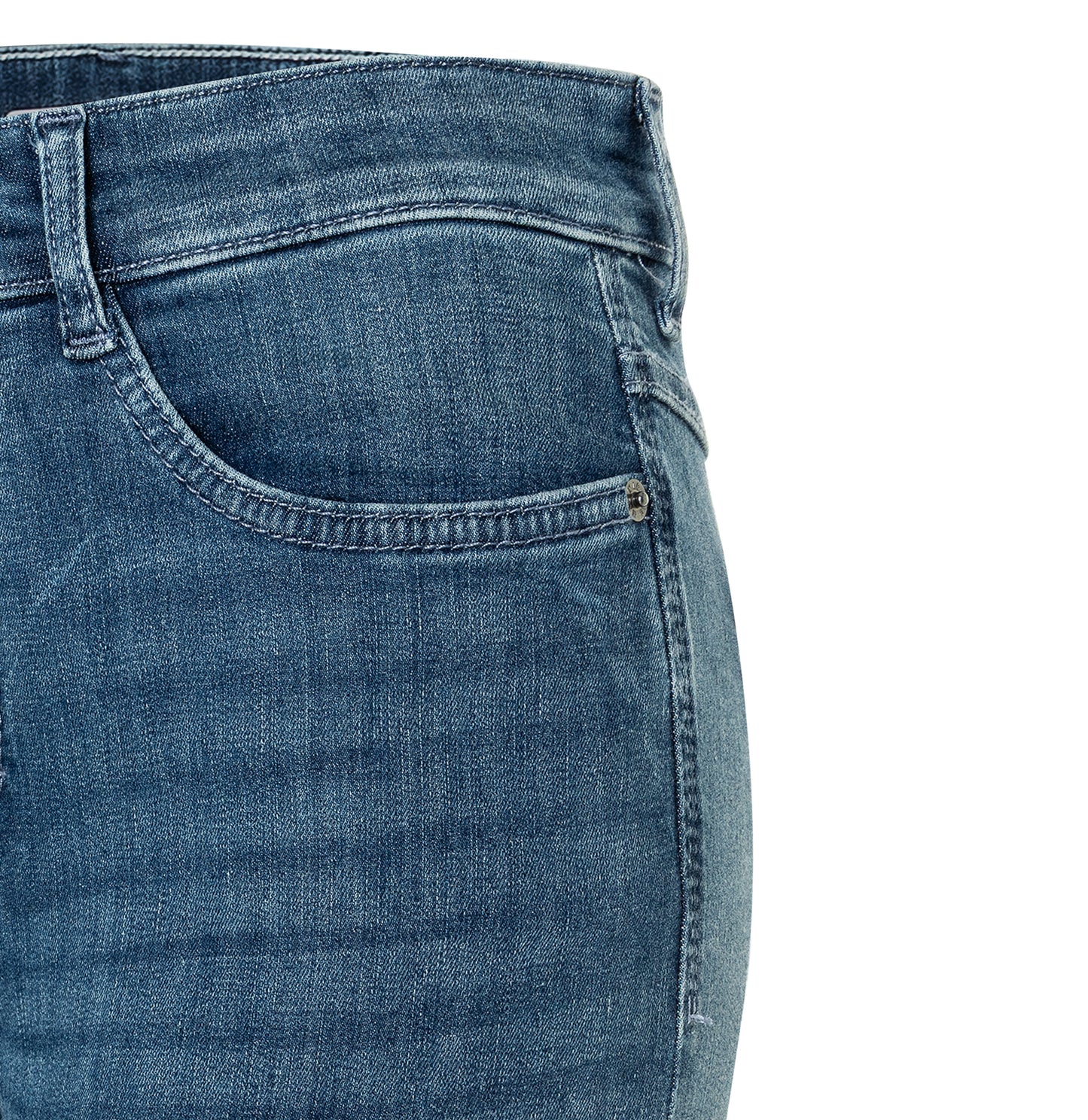 Mac Laura Petrol Blue Turn Up Jeans