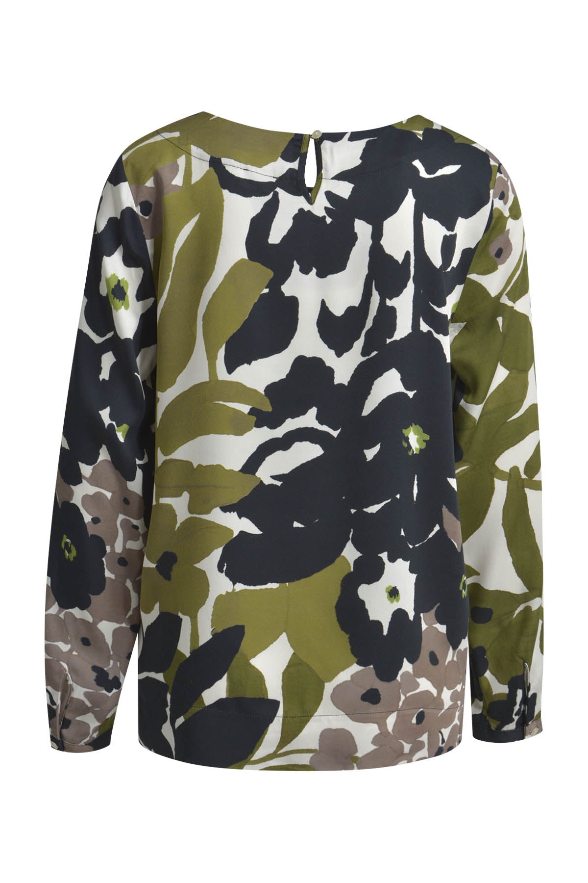 Milano Black Print Round Neck Blouse
