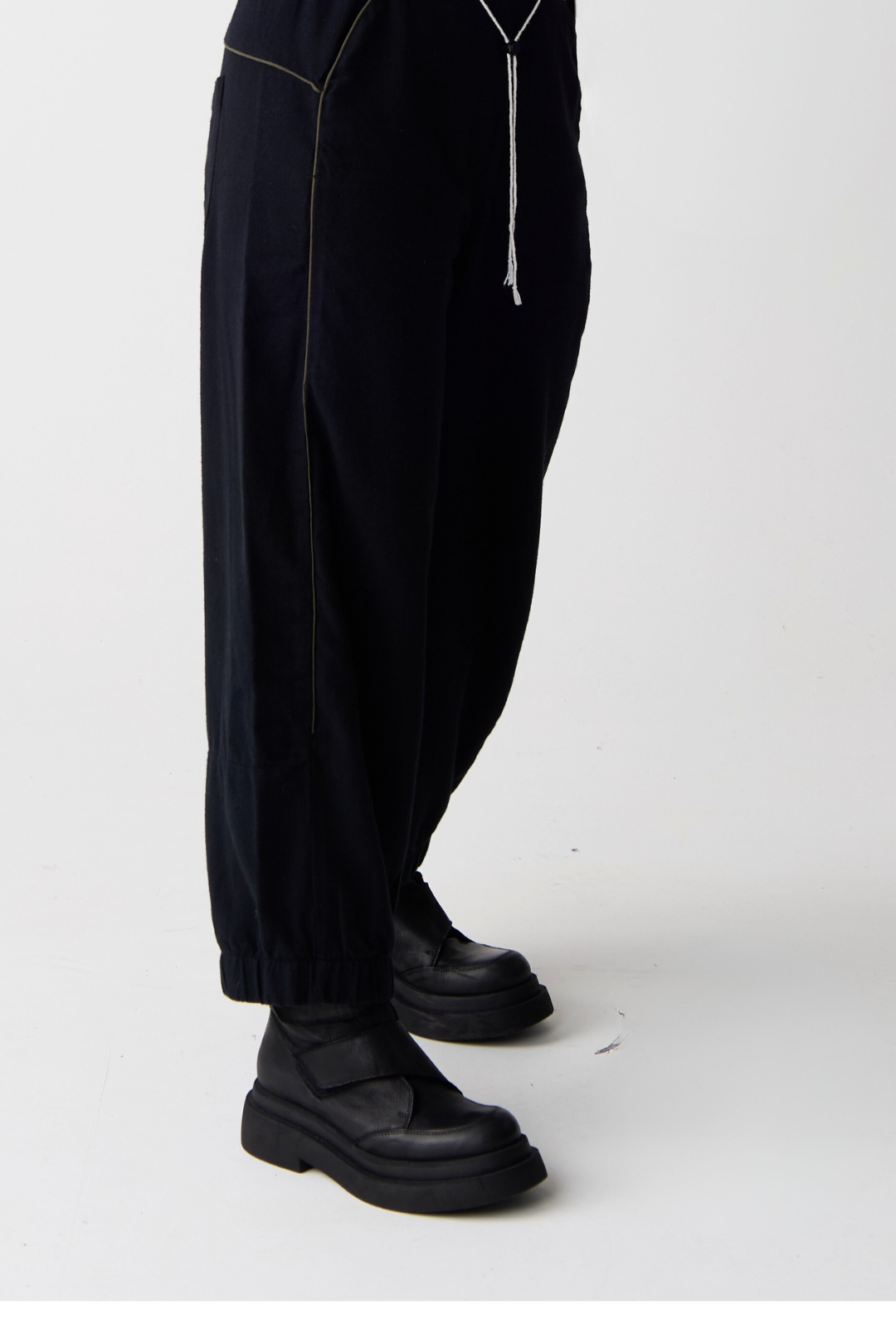 Lurdes Bergada Black Barrel Cuff Trouser