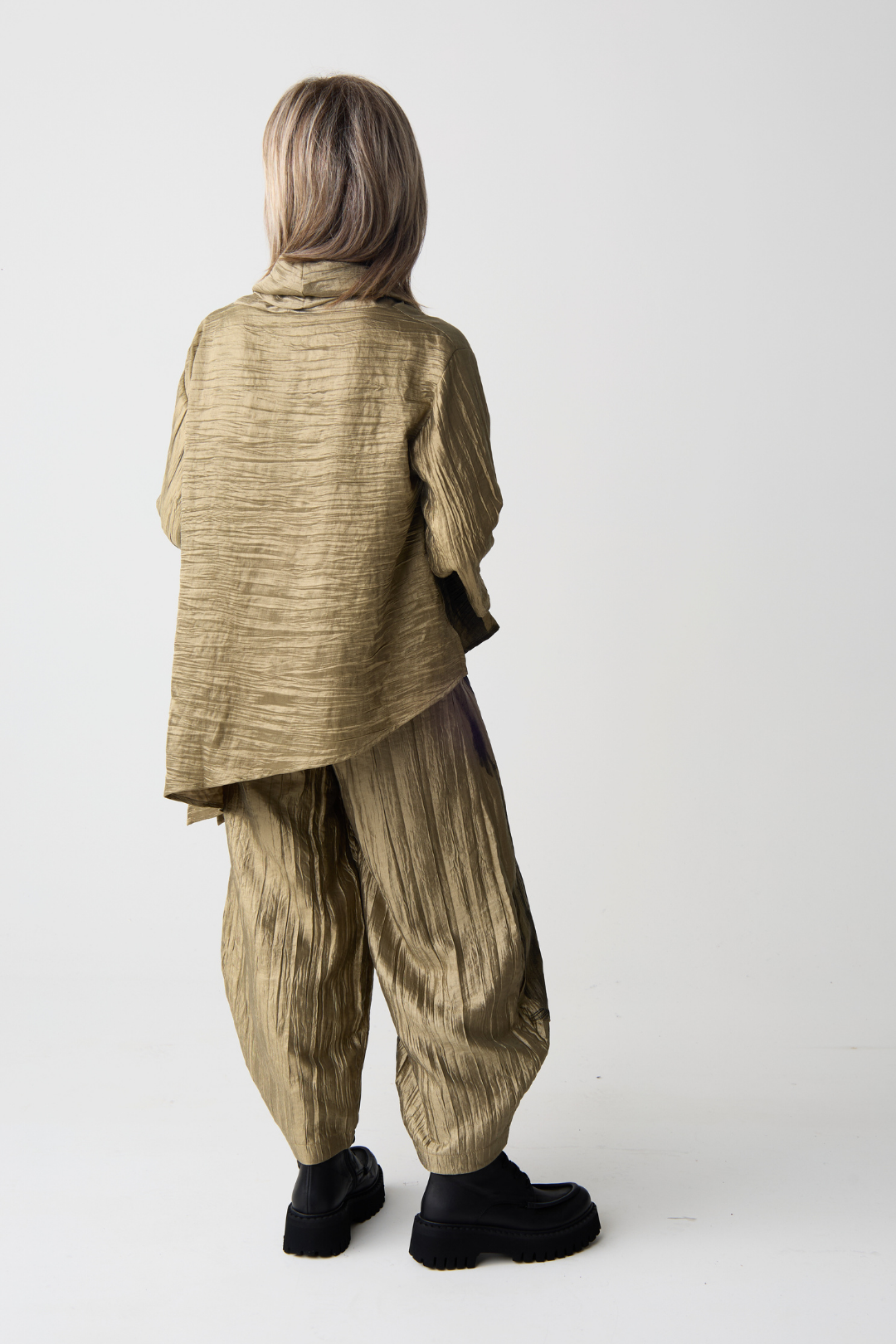 Ozai n Ku Gold Print Trousers