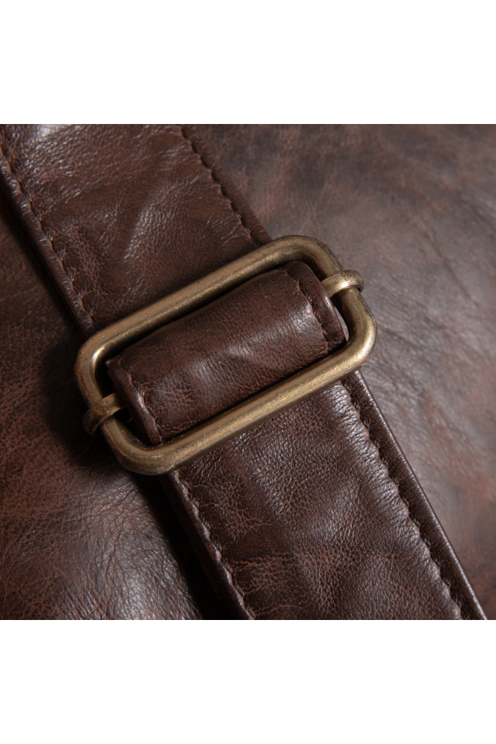 Depeche Brown Front Pockets Cross Over Bag
