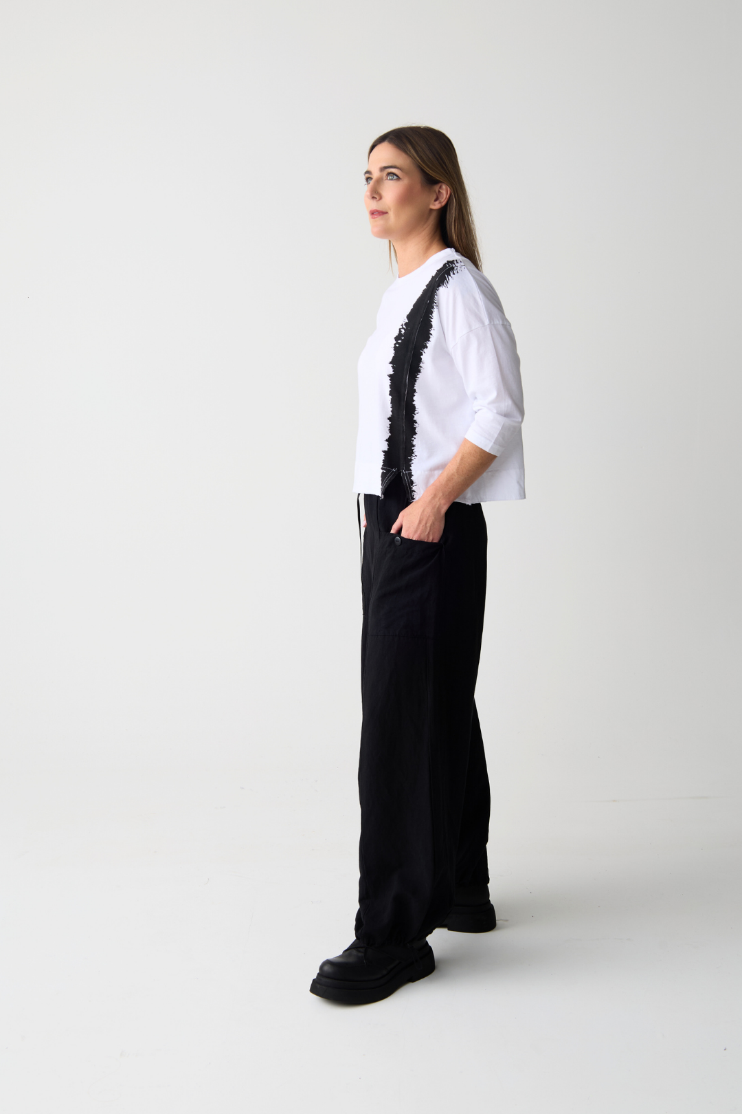 Lurdes Bergada Black Adjustable Trousers