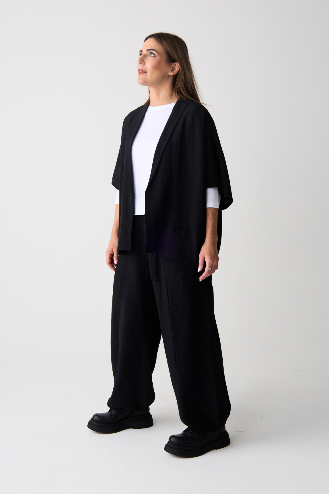 Lurdes Bergada Black Adjustable Trousers