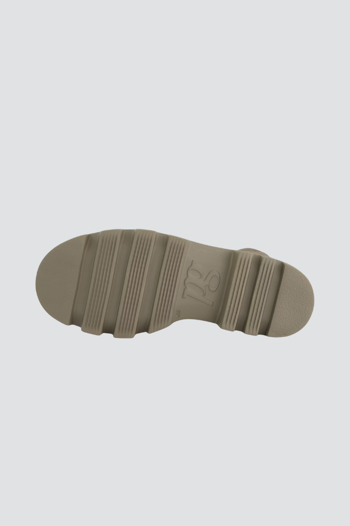 Paul Green Taupe Nubuk/Grained Zip Back Boot