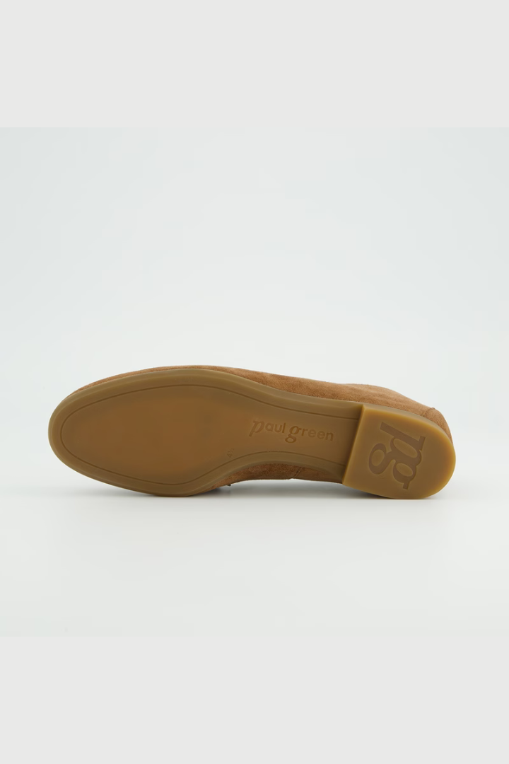 Paul Green Brown/Gold Samtziege Loafer Shoe