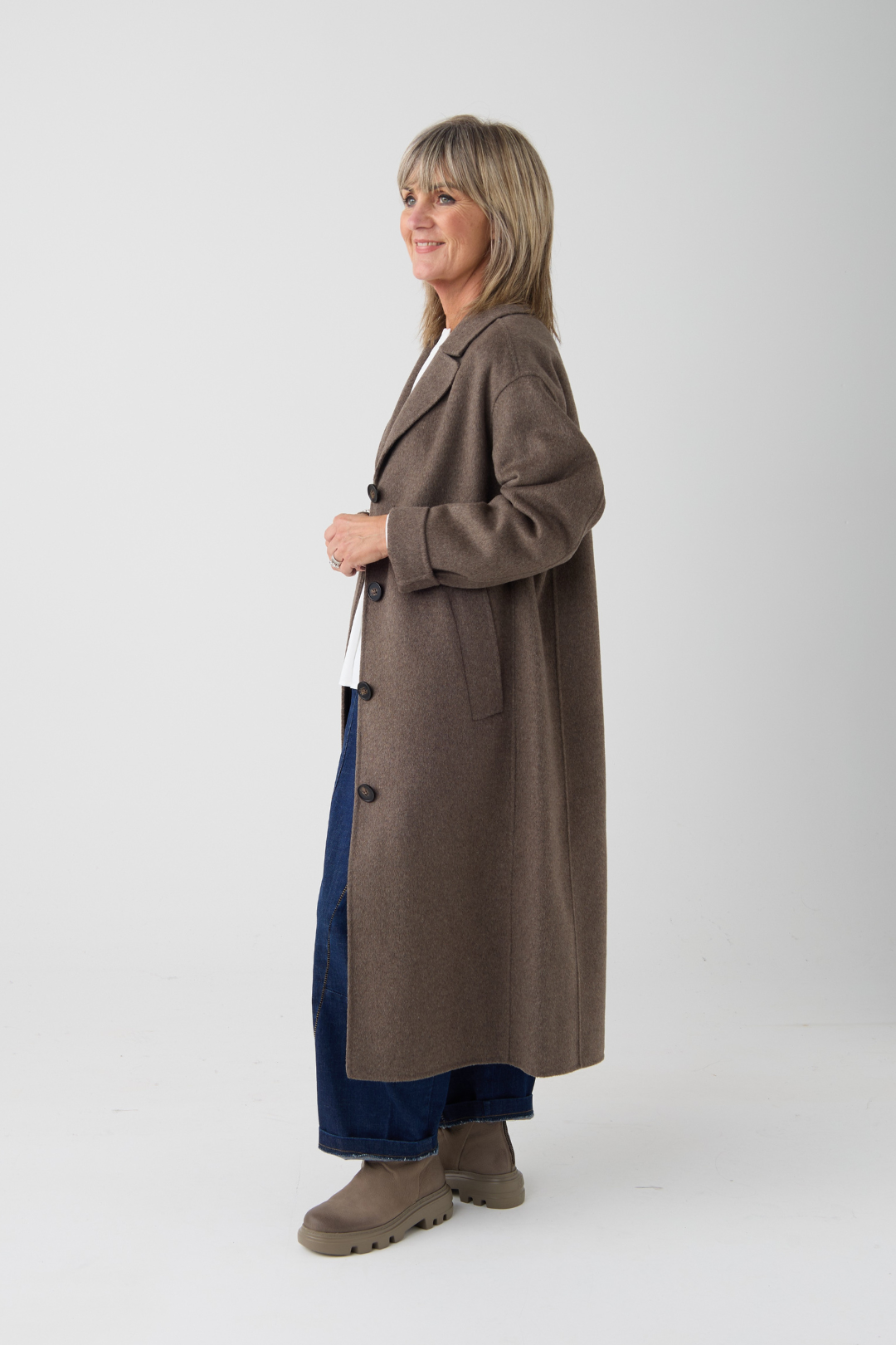 Part Two Lorelais Dark Walnut Melange Coat