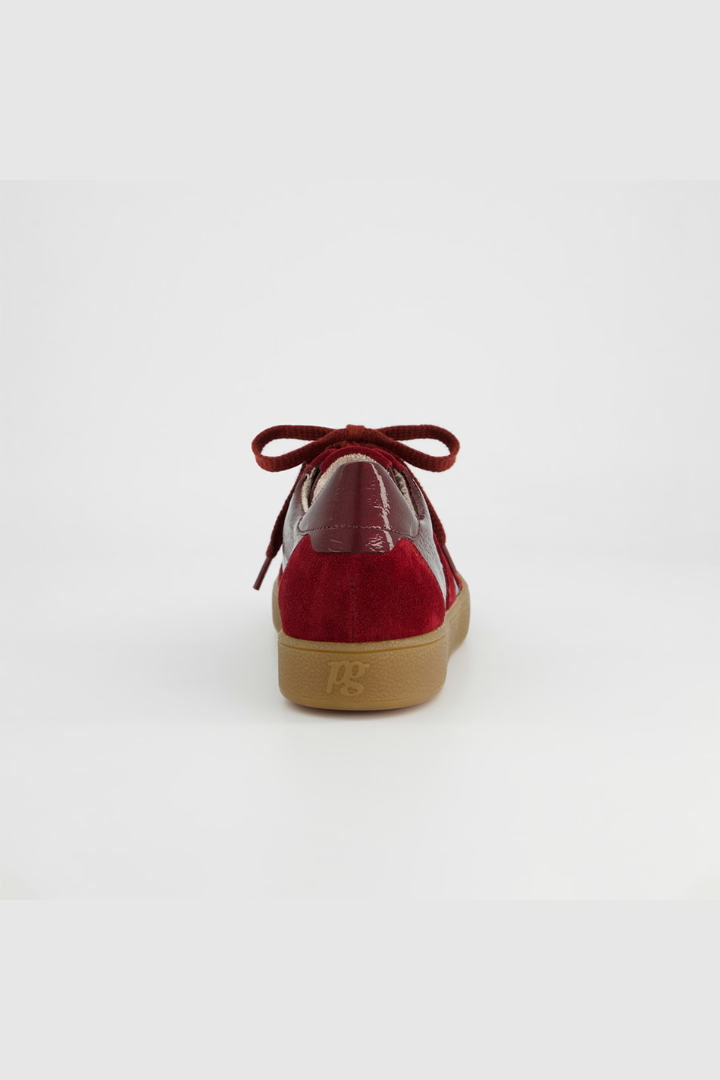 Paul Green Wine Suede/Sport Lack Trainers