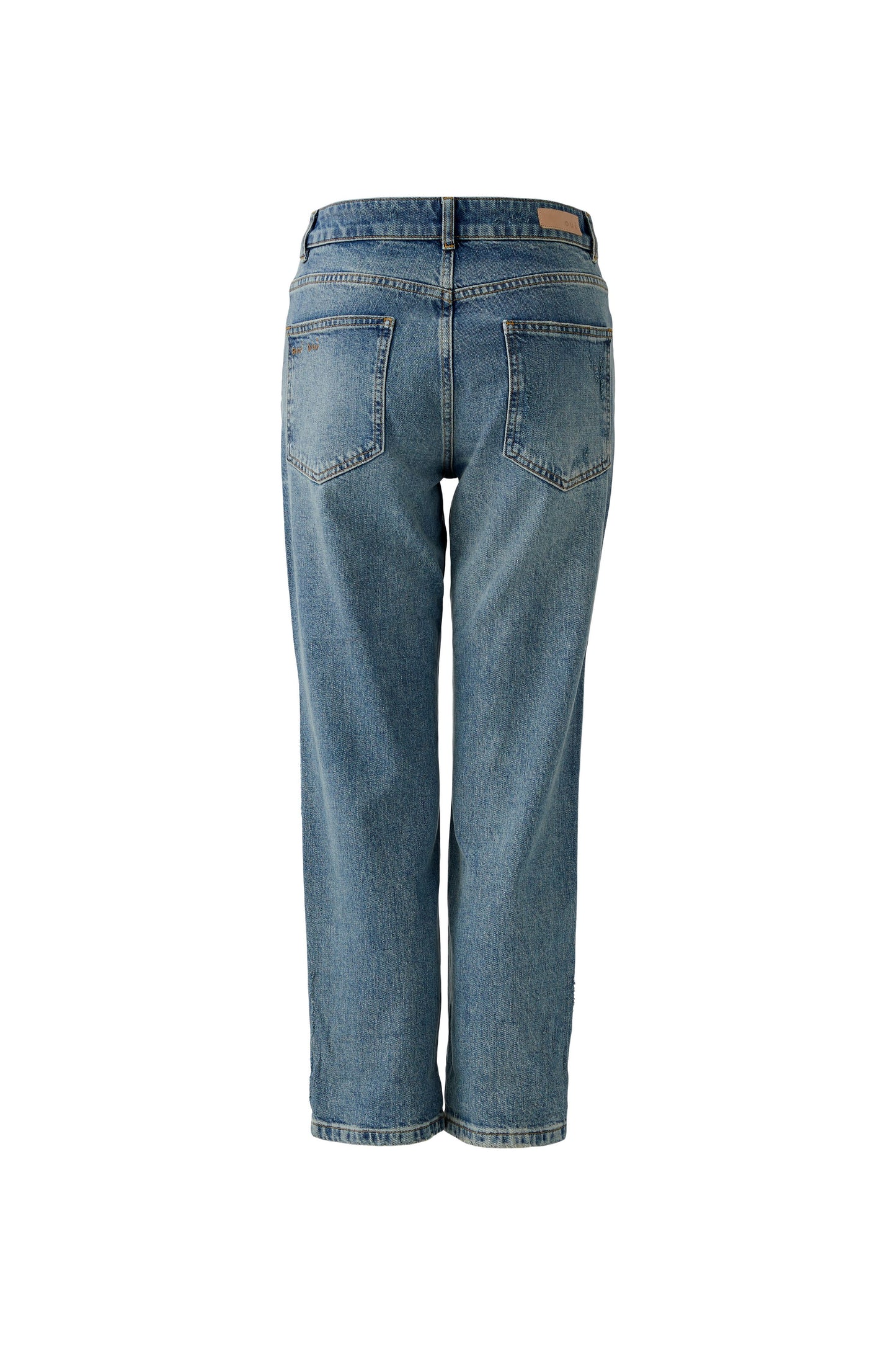 Oui Blue Girlfriend Cropped Jeans