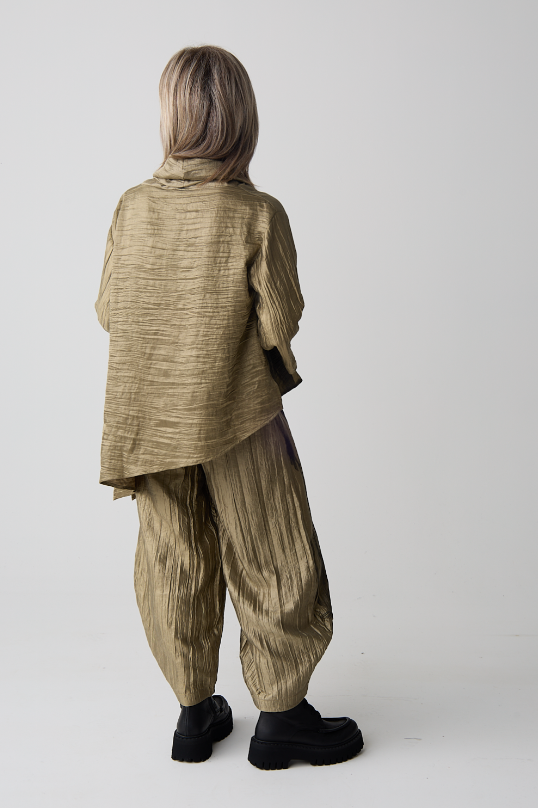 Ozai n Ku Gold Print Trousers
