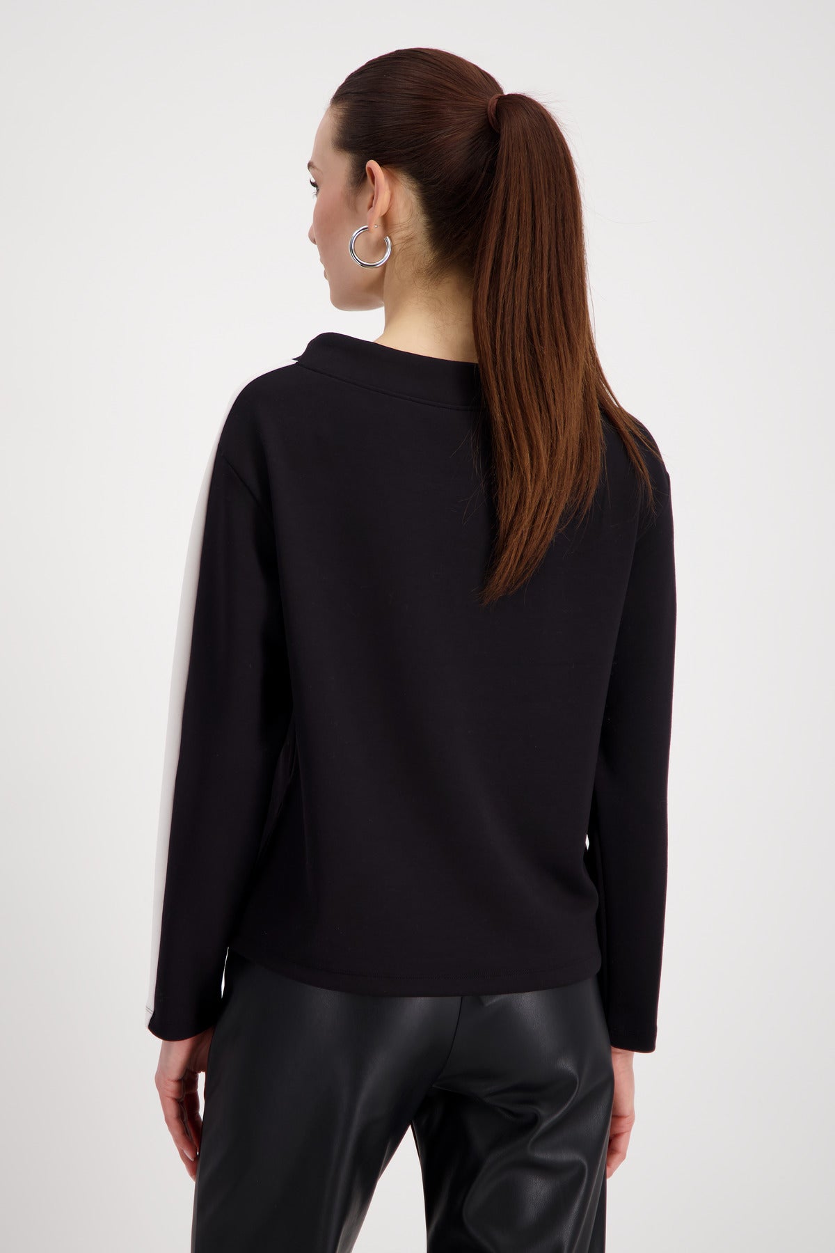 Monari Black Sweatshirt w/3D Detail
