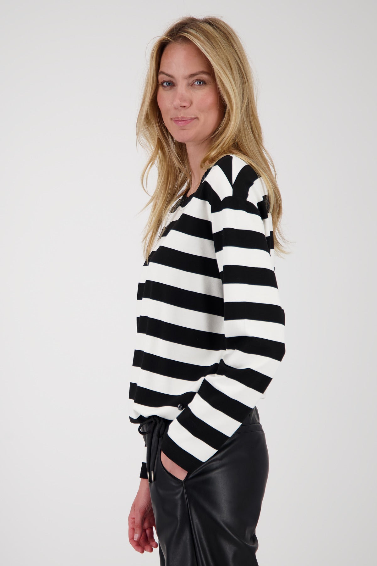 Monari Black Striped Sweatshirt
