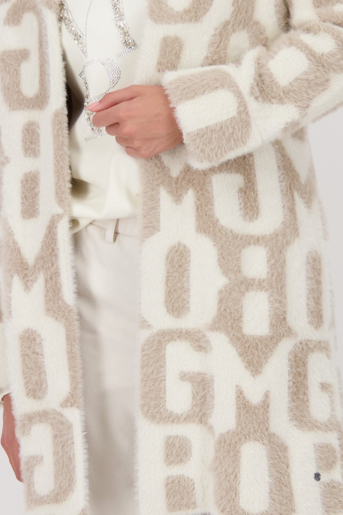 Monari Truffle Pattern Long Cardigan