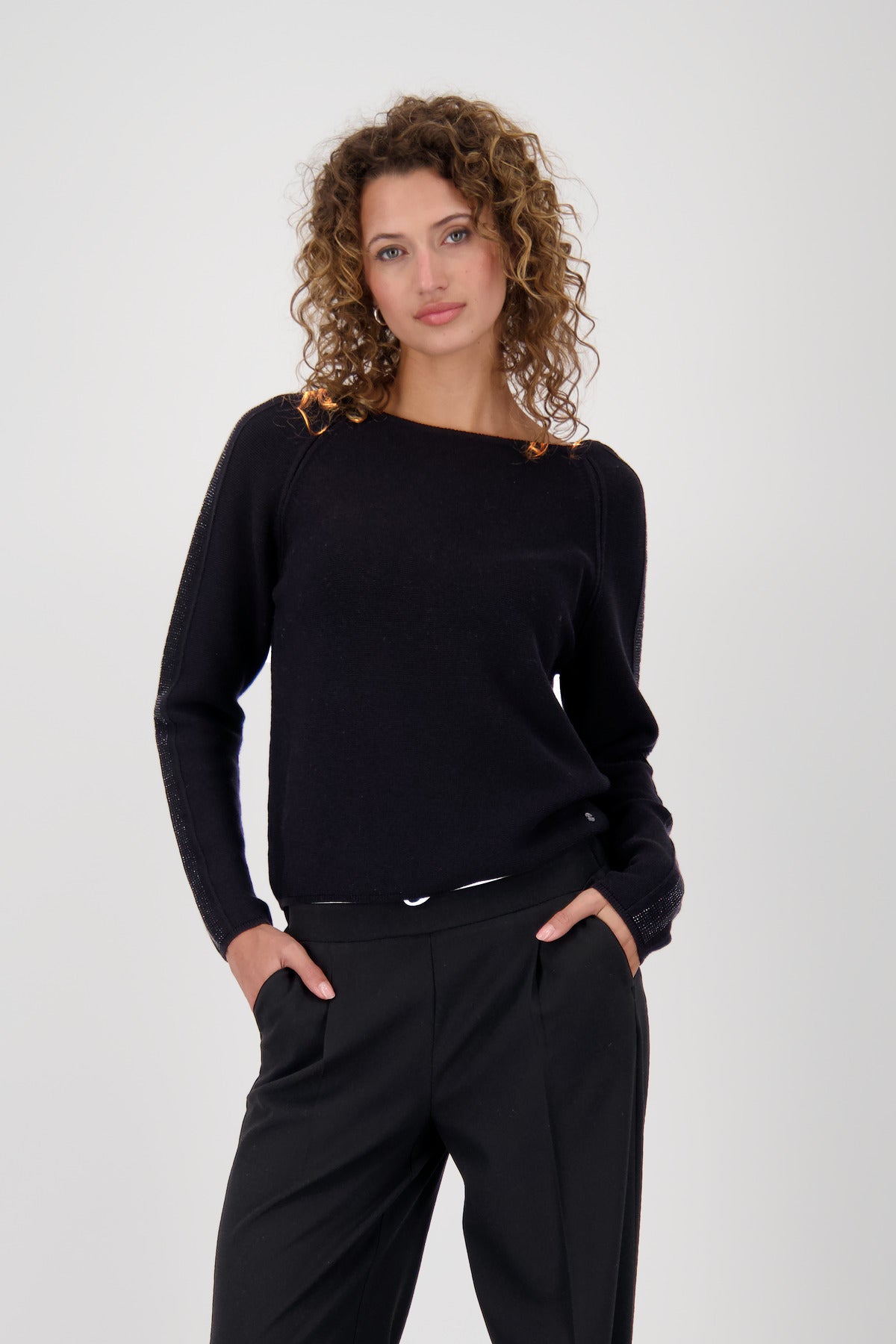 Monari Black Rhinestone Jumper