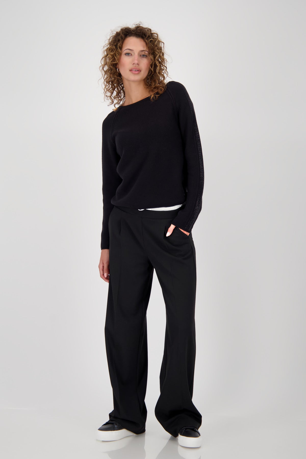 Monari Black Rhinestone Jumper