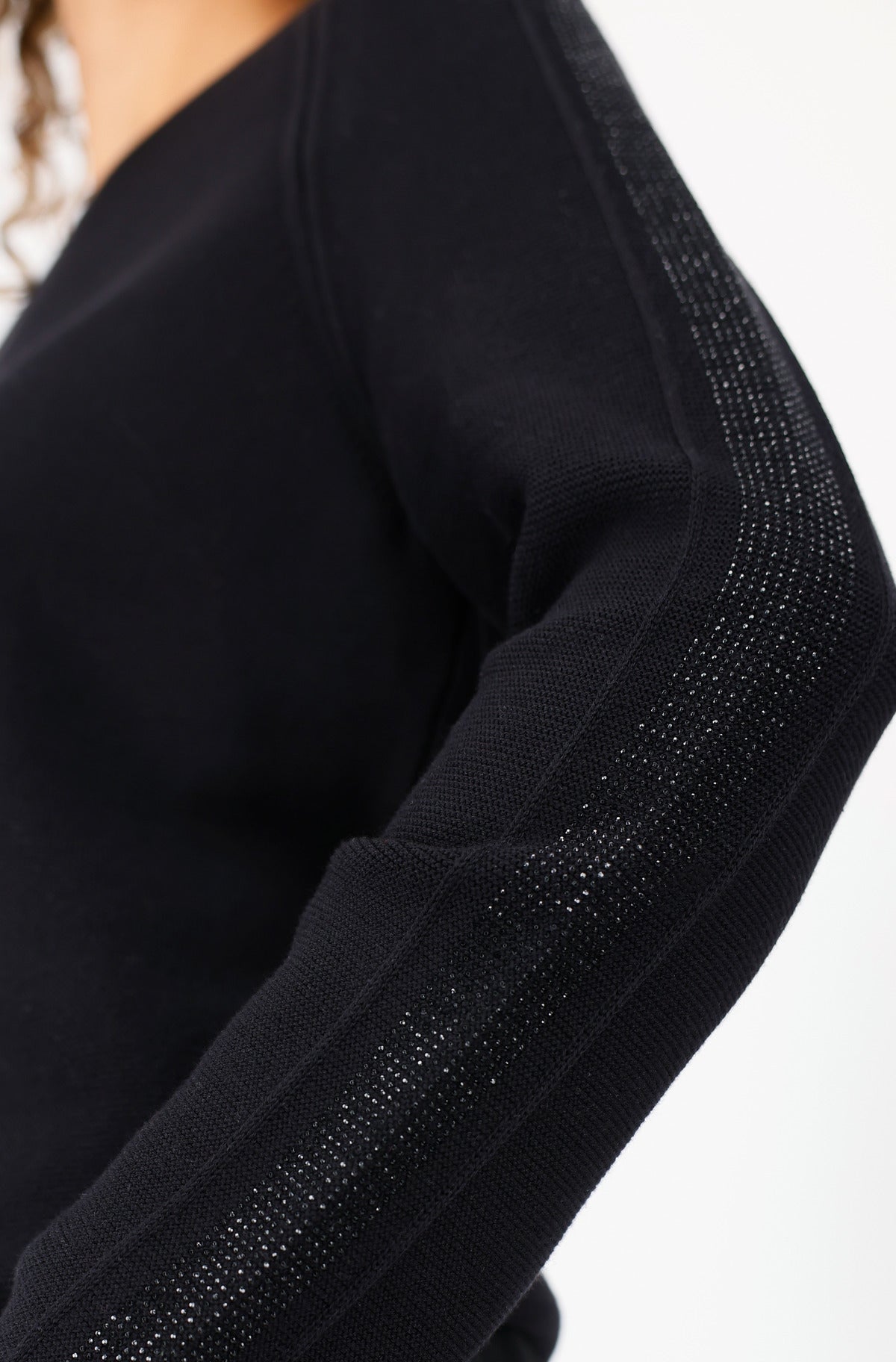 Monari Black Rhinestone Jumper